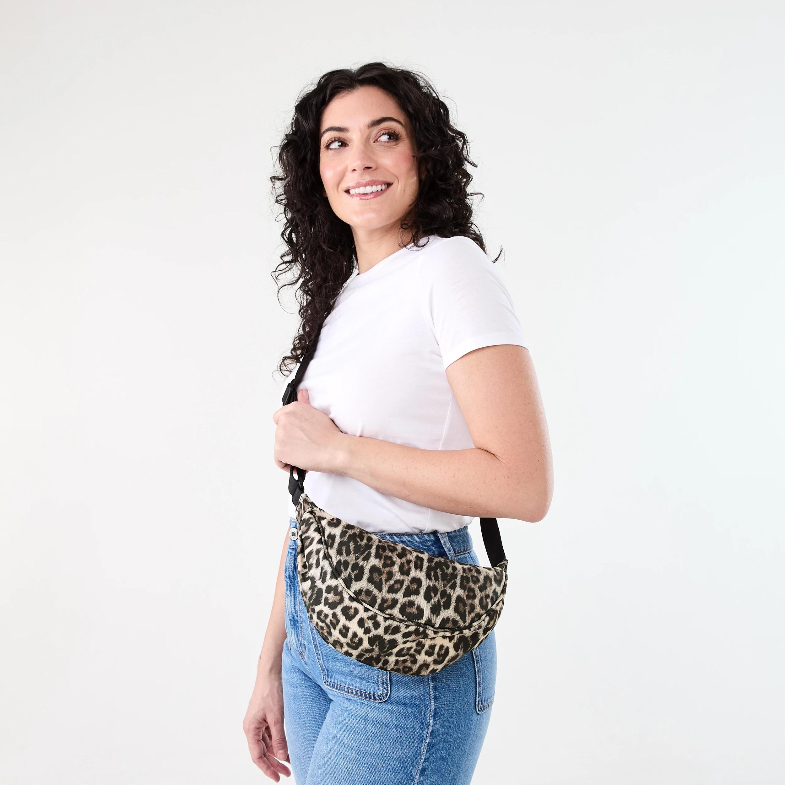 5 Urban Crescent Sling Bag LEOPARD NAT BEIGE, 5 of 5