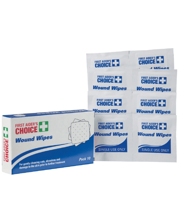 First Aiders Choice Wound Wipes 10 Pack