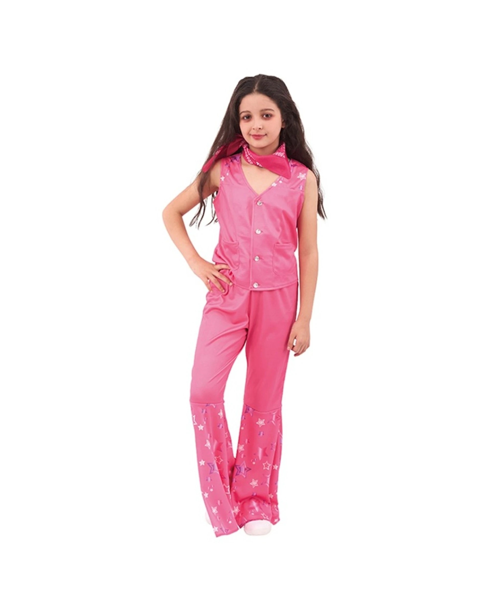 1 Oceana Doll Cowgirl Costume Shirt Trousers Scarf Kids Complete Set L - Pink, 1 of 1