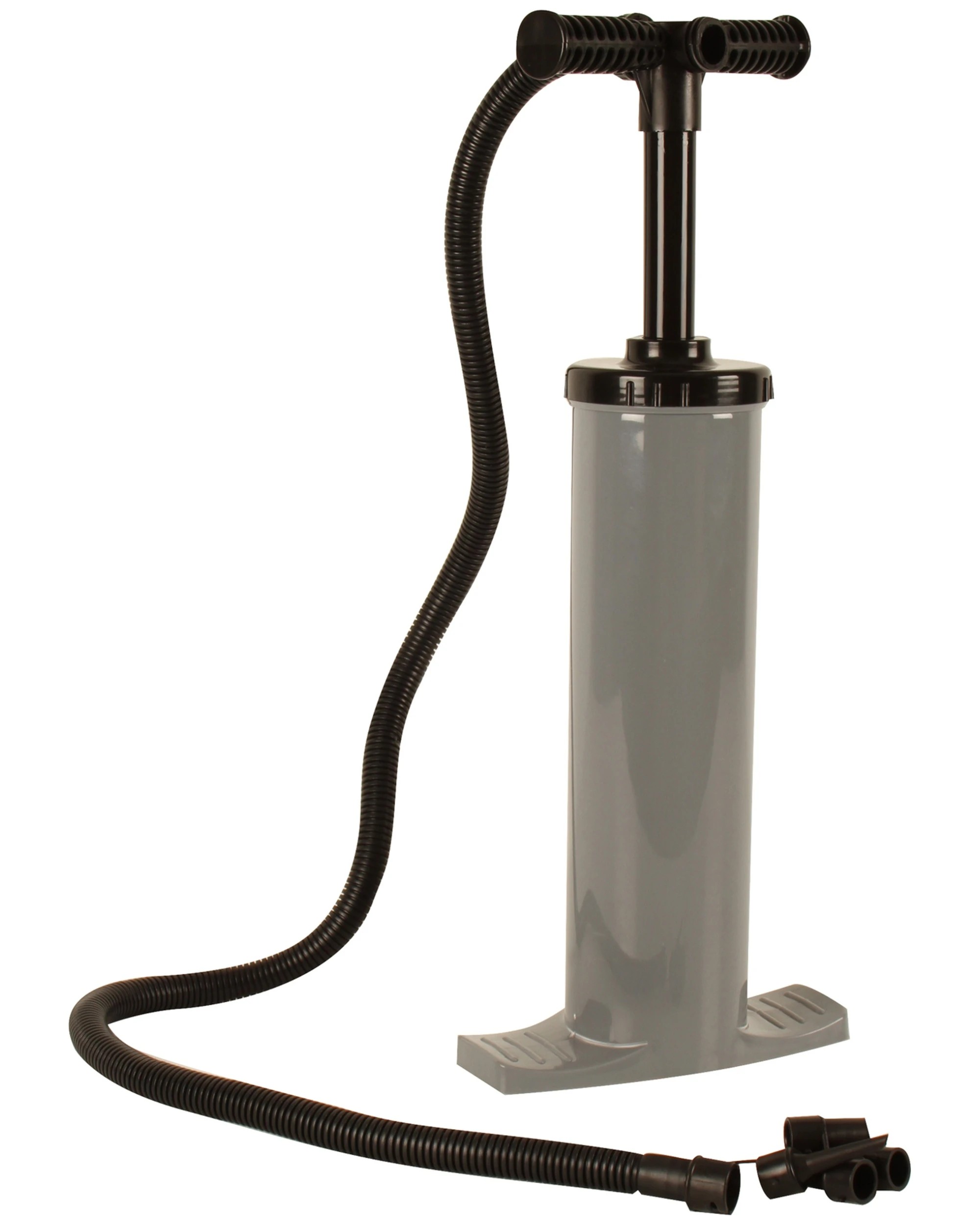 1 Wildtrak Double Action 1400cc Hand Pump Inflate And Deflate 3 Nozzles - Black, 1 of 3