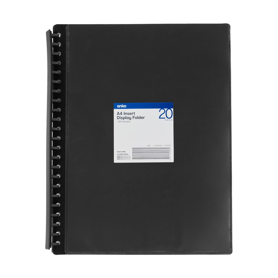1 A4 Insert Display Folder - Black, 1 of 7