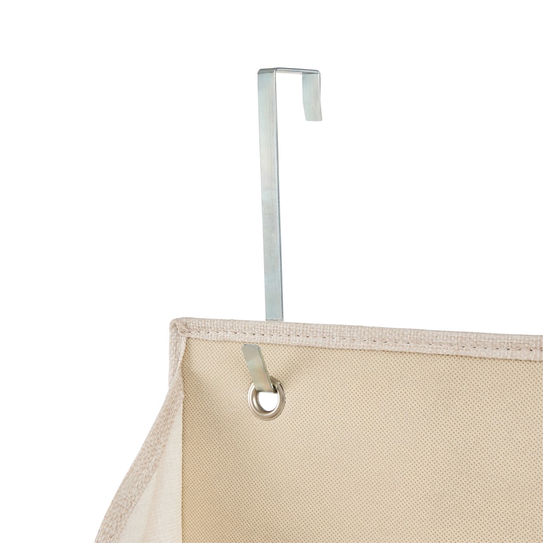 9 Linen Look Over the Door Organiser- Beige, 9 of 9