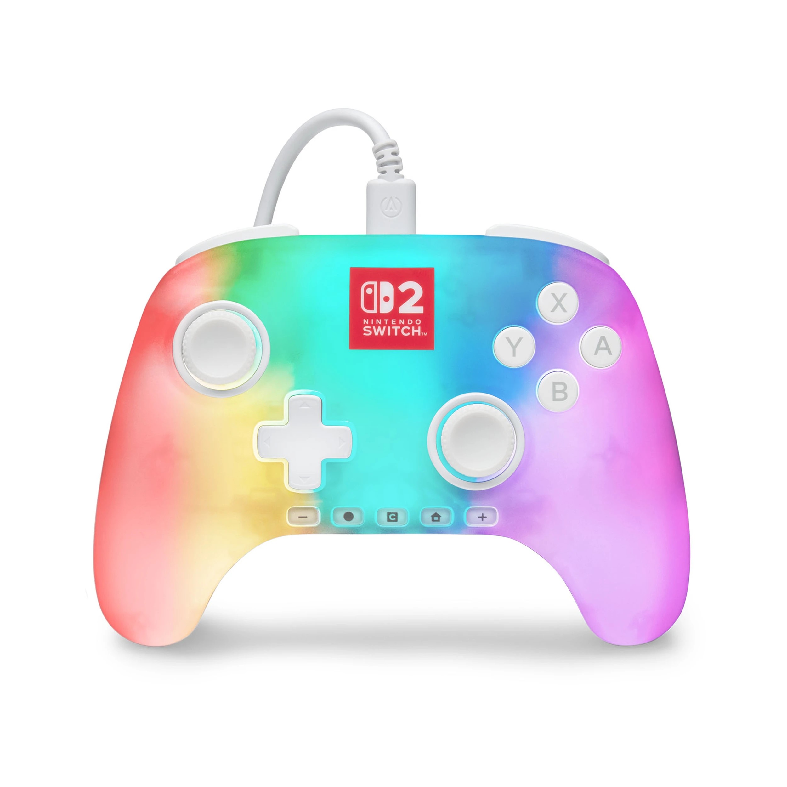 2 White Light Up Wired Controller Nintendo Switch 2 - White, 2 of 10