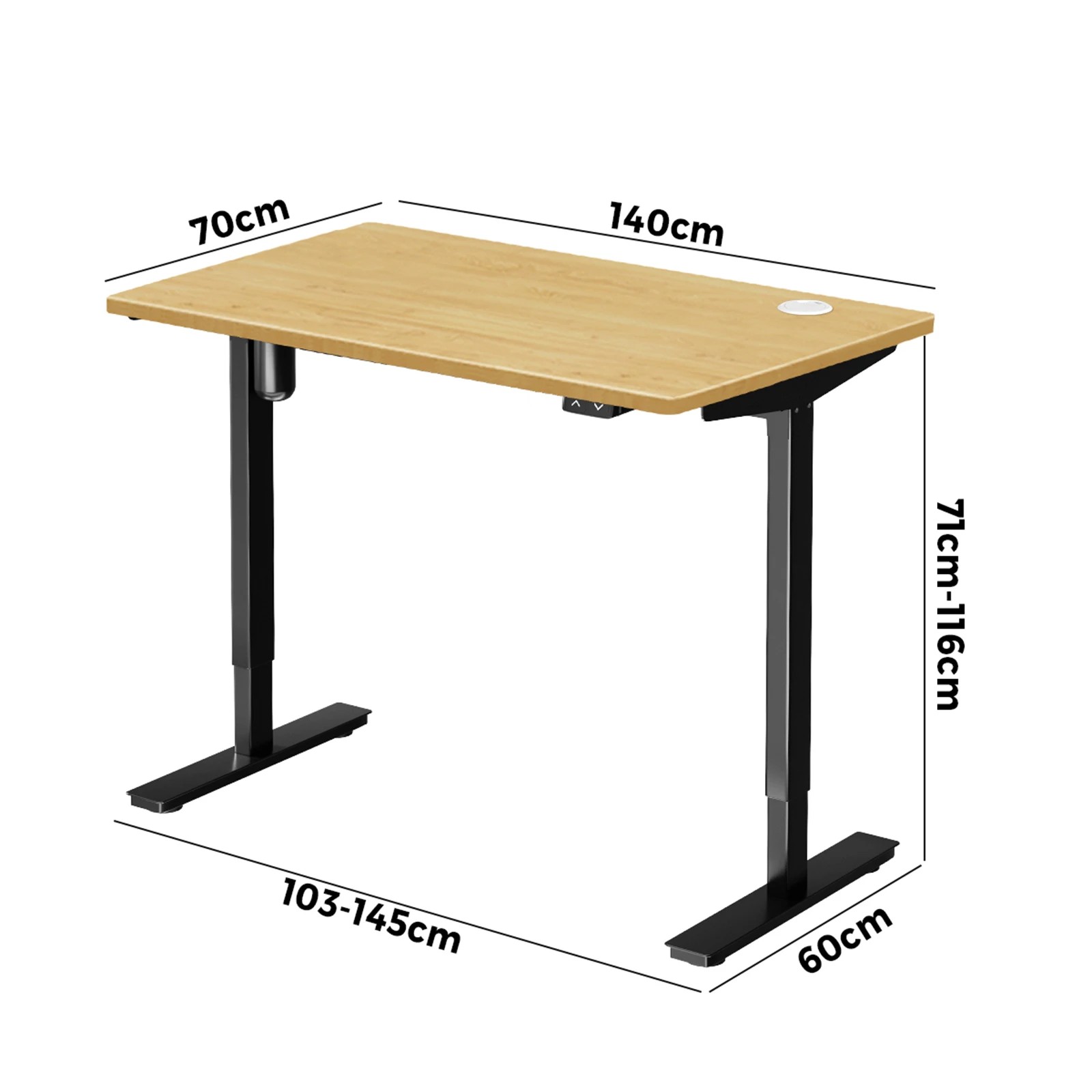 4 Oikiture 140cm Electric Standing Desk Single Motor
 - Multi, 4 of 4