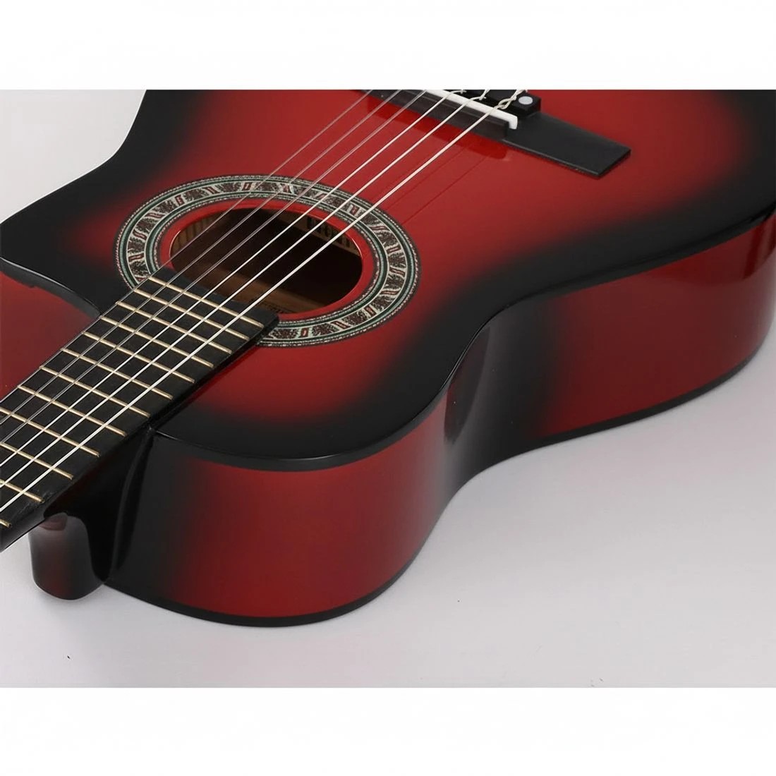 5 Alpha 34 Inch Classical Guitar Wooden Body Nylon String Beginner Kids Gift - Red, 5 of 6
