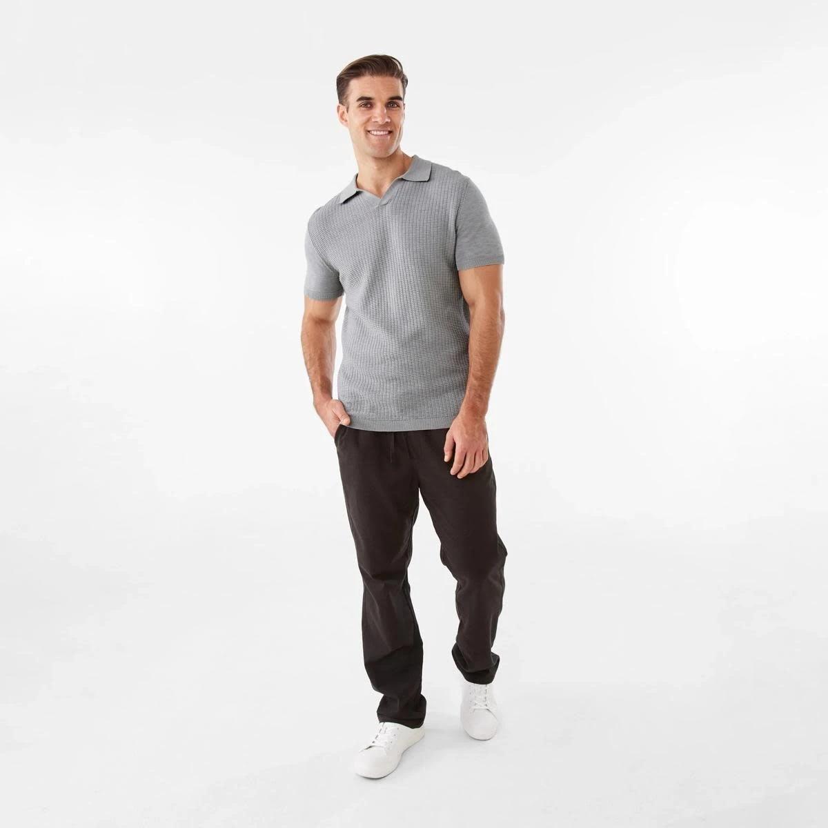 2 Cotton Linen Chino Pants OYSTER BLACK, 2 of 8