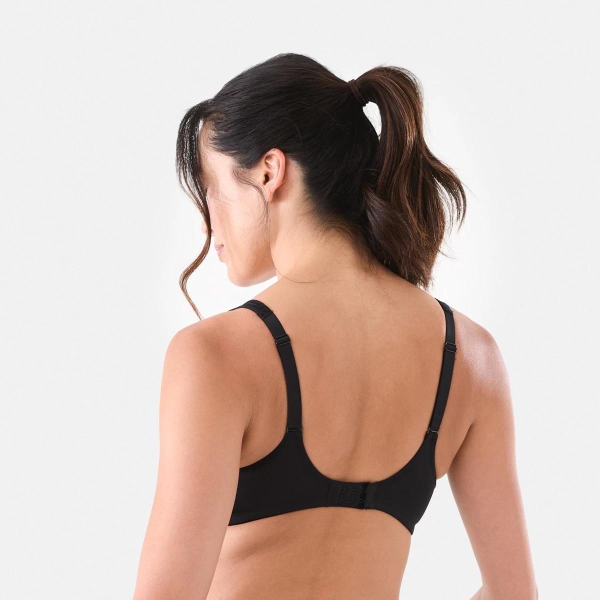 3 Cross Elastic Underwire High Support Sports Bra BLACK, 3 of 8
