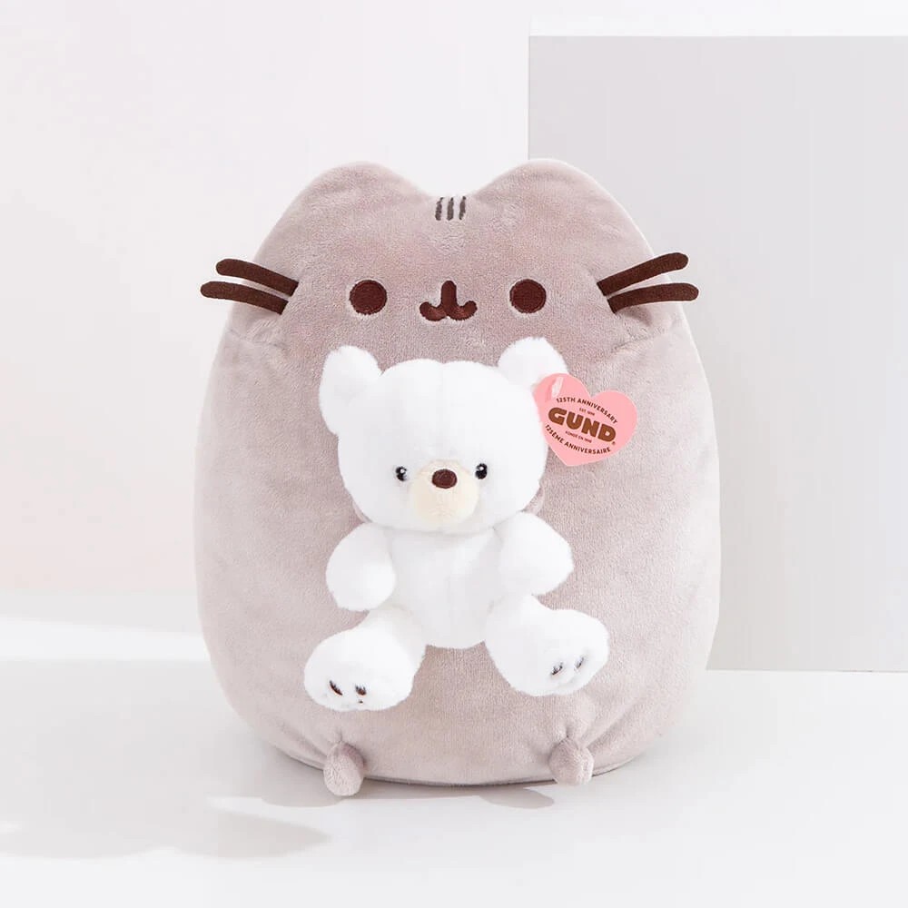 3 Pusheen - with GUND Kai Bear, Soft Toy, Grey, 24cm Height - Multi, 3 of 5