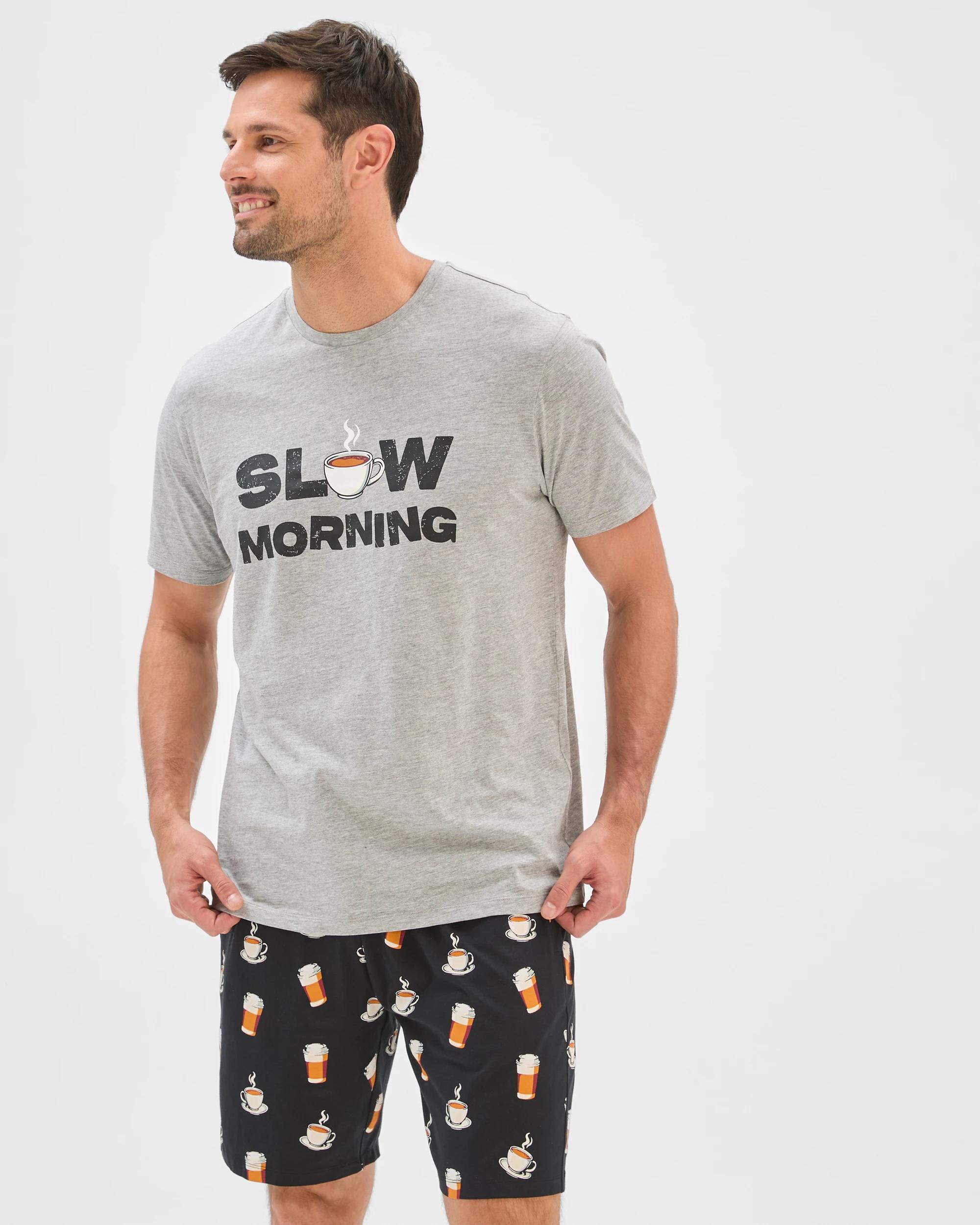3 Maxx Australian Cotton Blend Sleep T-Shirt GREY SLOW MORNING, 3 of 6
