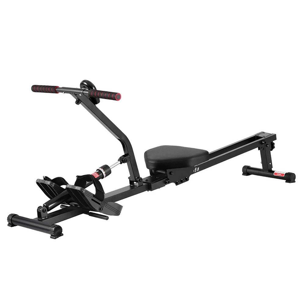 1 Everfit Hydraulic Rowing Machine Rower 12 Levels Resistance Exercise Fitness Gym - Black, 1 of 6