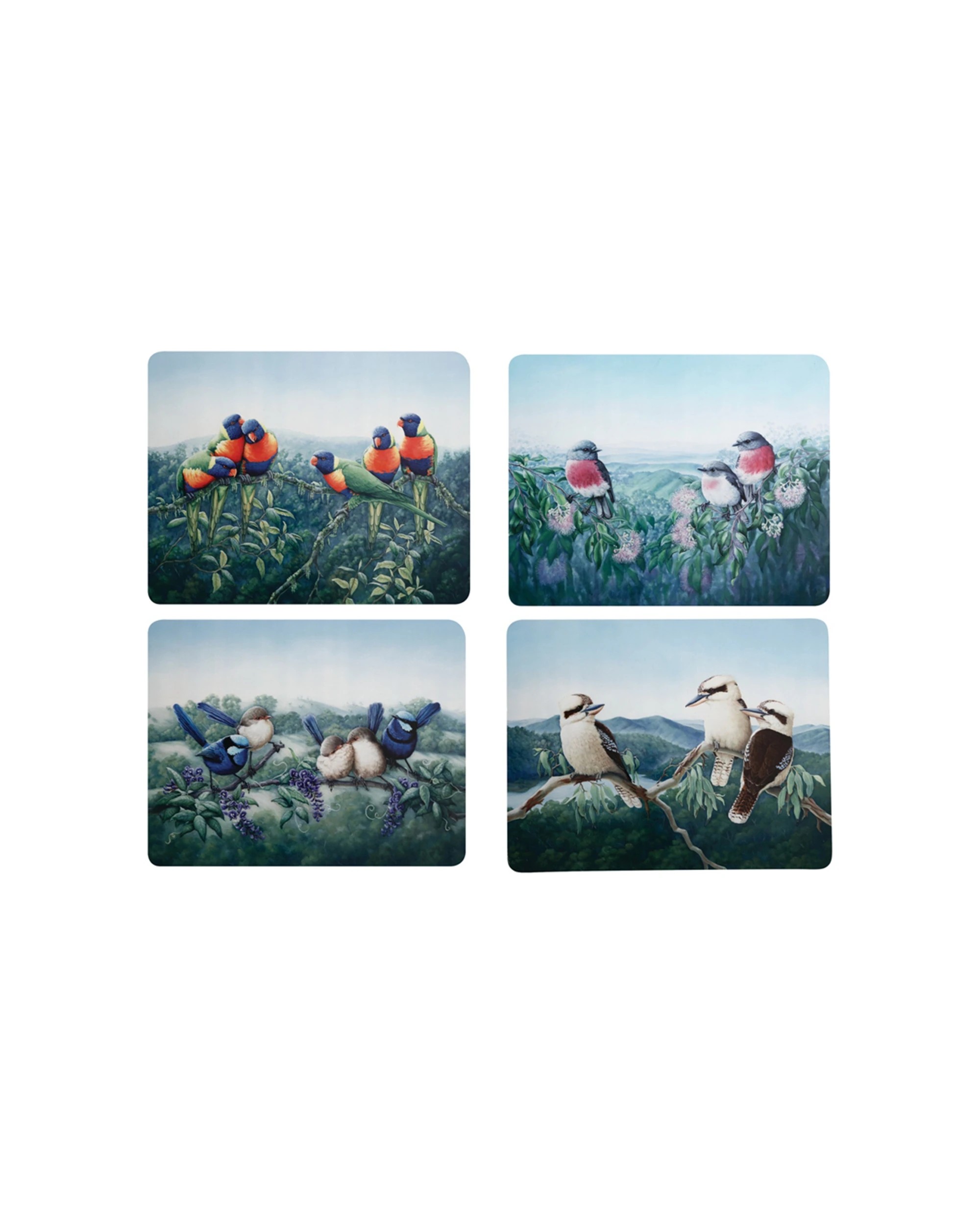 3 Maxwell & Williams Set Of 4 Birds Of Australia Cork Placemats 34cm Gift Boxed
 - Multi, 3 of 3