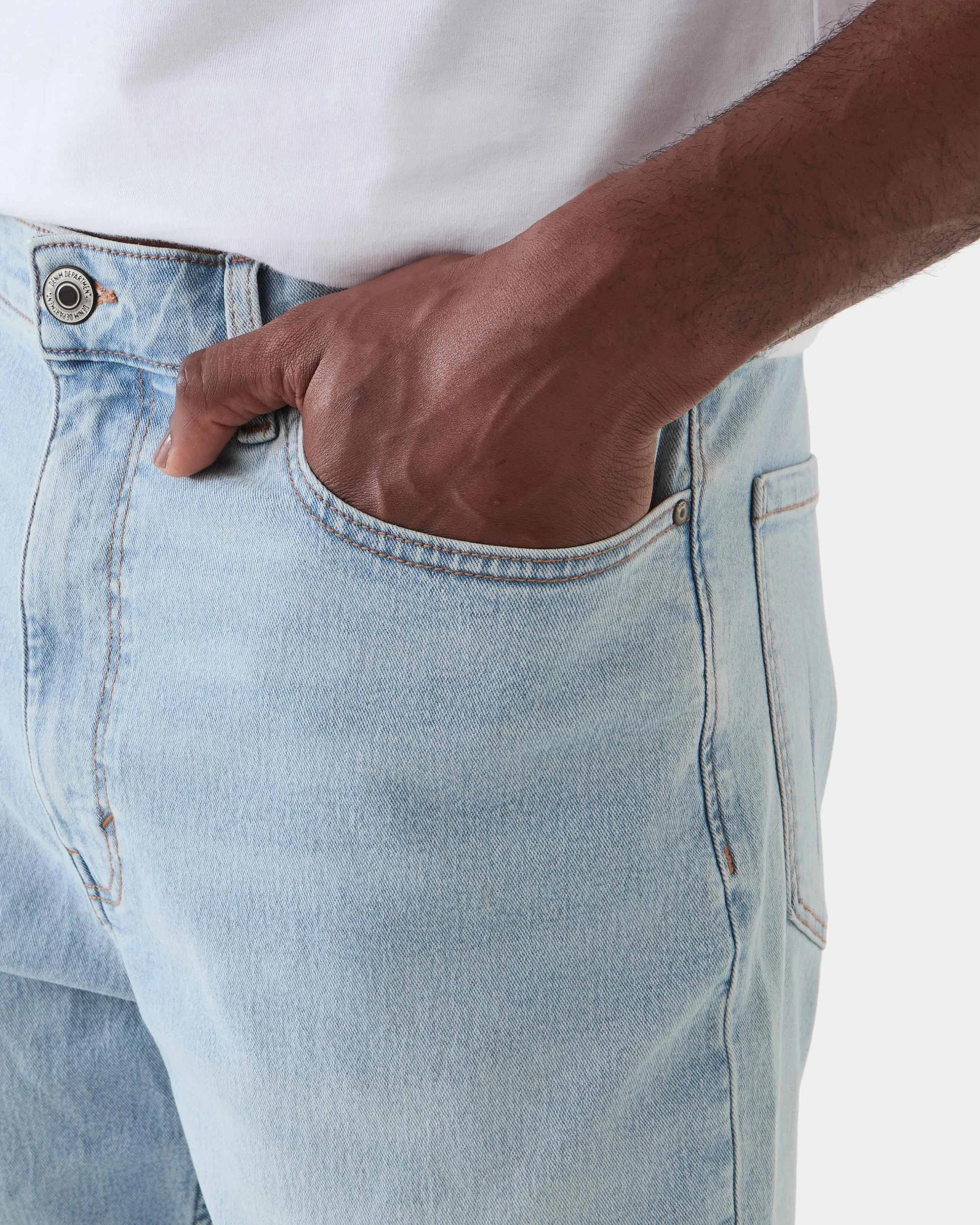 5 Straight Denim Shorts Blue Light, 5 of 6