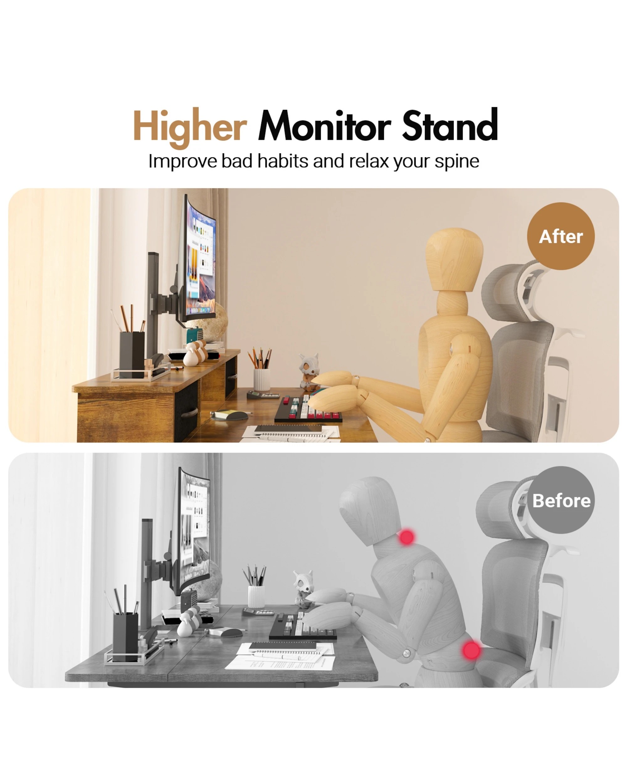 3 Advwin Electric Standing Desk Adjustable Height Stand Up Desk With Monitor Stand 2 Drawers
 - Brown, 3 of 5