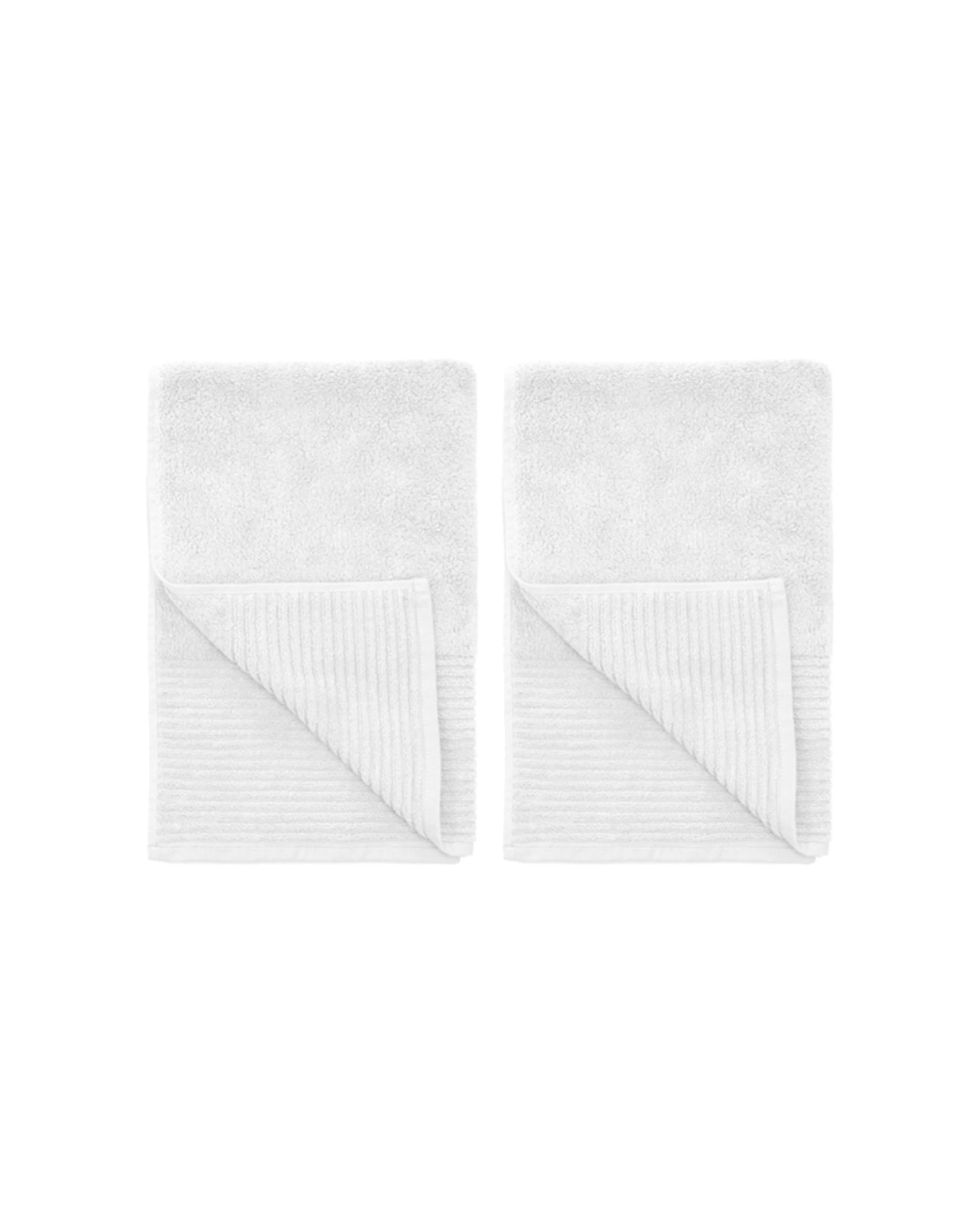 1 Bambury Elvire 800gsm Soft Absorbent Cotton Bath Mat 2PK 48x78cm - White, 1 of 5