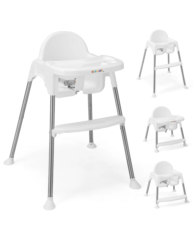 Costway 4-in-1 Foldable High Chair w/Tray W