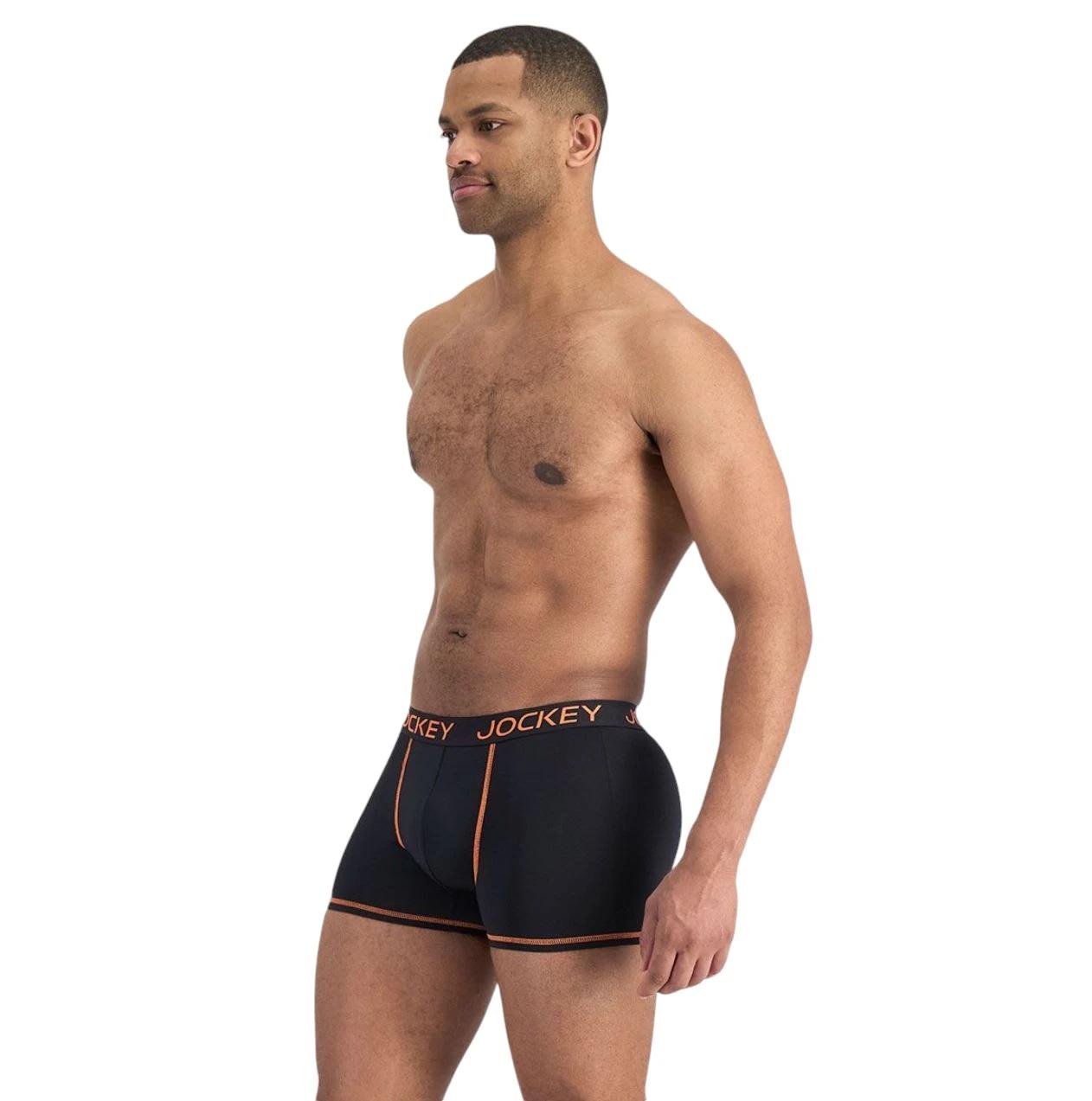 5 Jockey 4 Pack Mens Performance Active Micro Trunks Underwear BLACK, 5 of 6