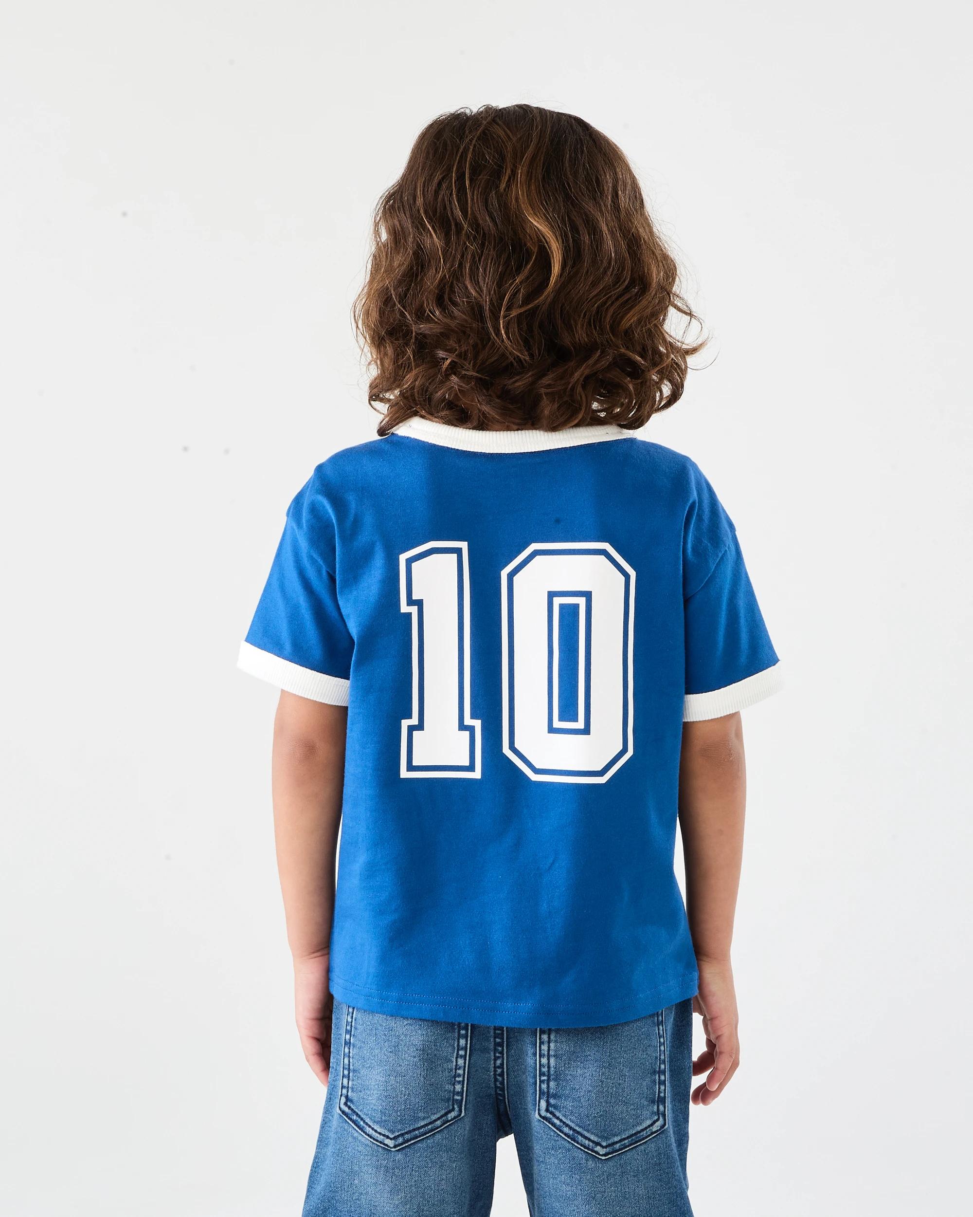 2 Ringer T-shirt Blu Varsit, 2 of 6