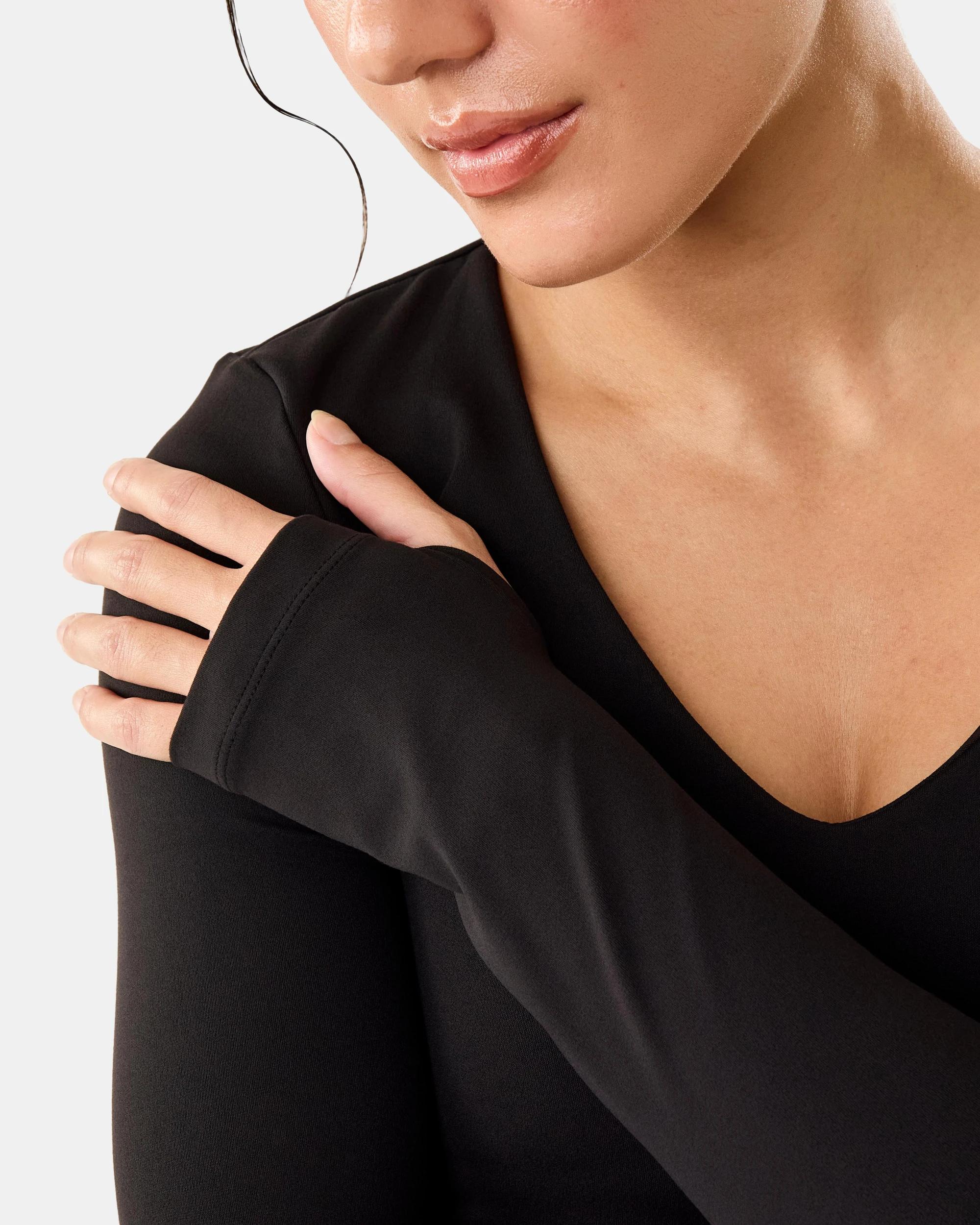 6 Active Womens Long Sleeve Cloudform Top Black, 6 of 7