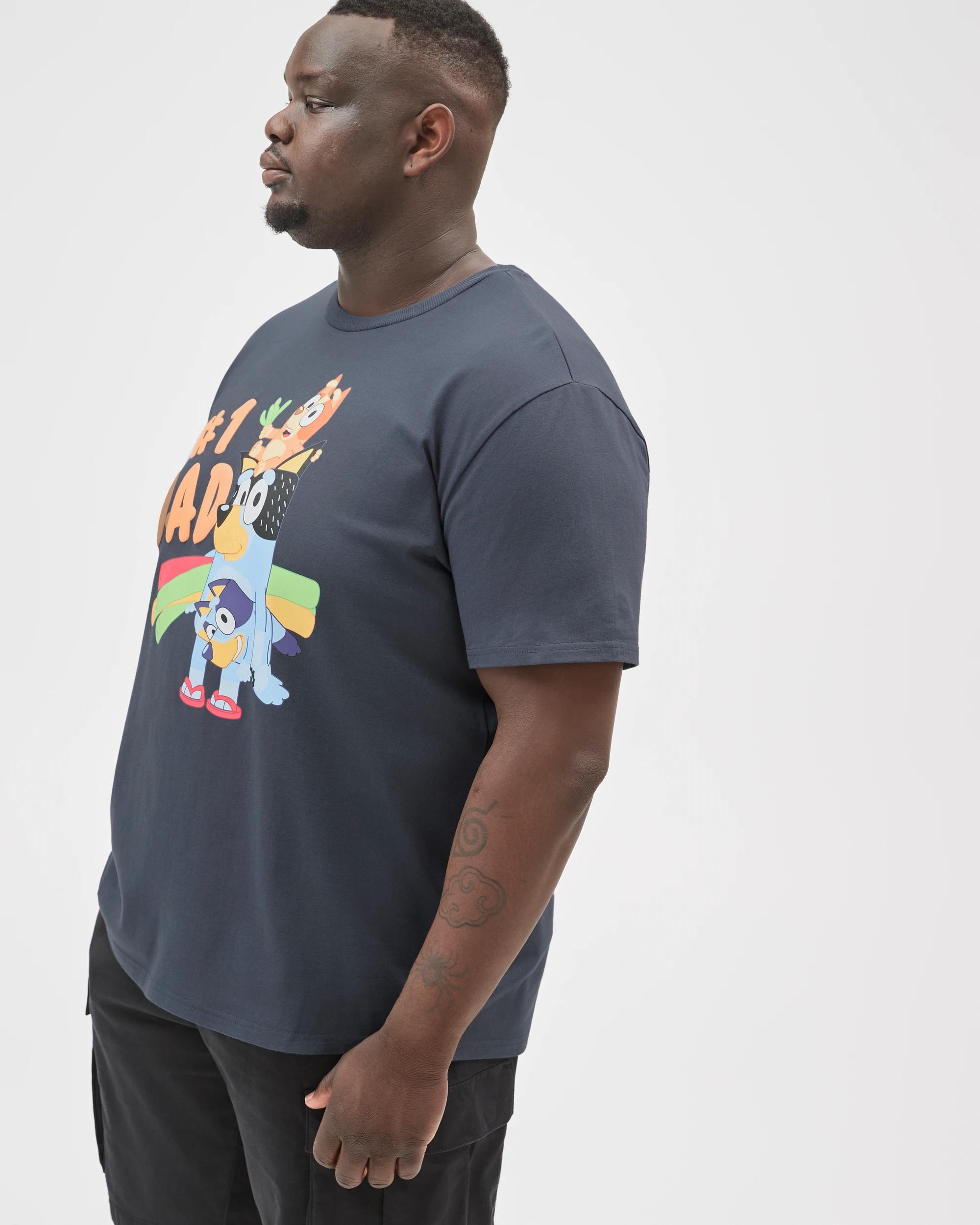4 Bluey Plus Size Australian Cotton T-Shirt NAVY, 4 of 7