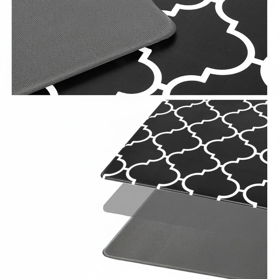 7 Artiss Kitchen Mat 45x120cm PVC Floor Rug Carpet Non-slip - Black, 7 of 7
