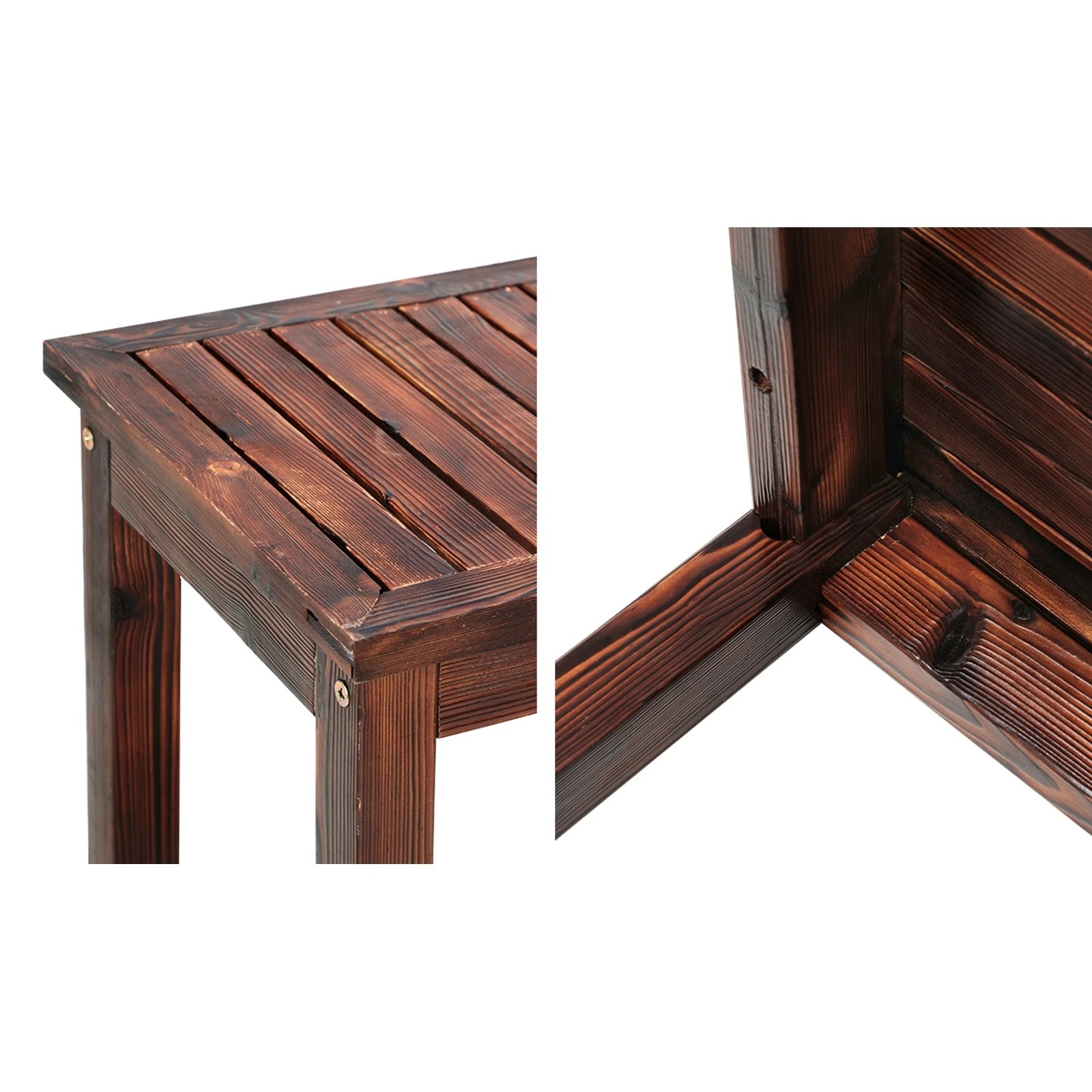 4 Livsip 150cm Garden Bench Outdoor Slatted Seat
 - Charcoal, 4 of 9