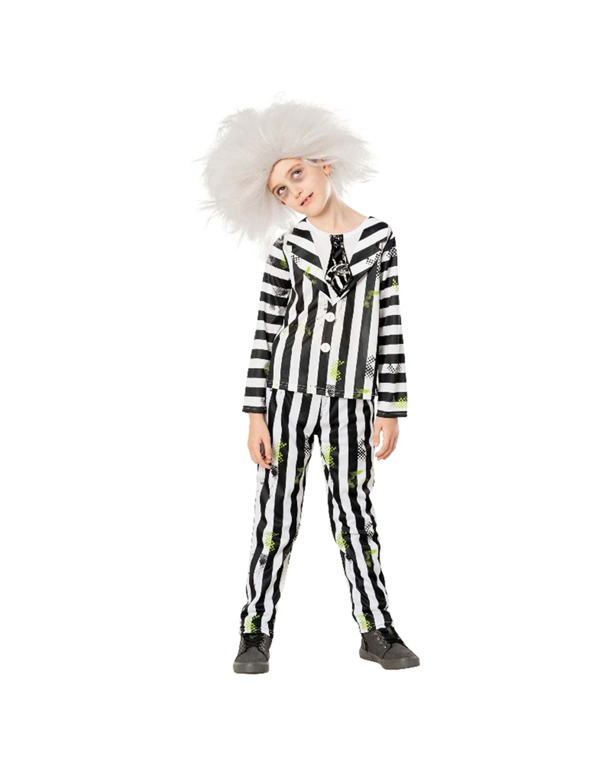 1 Beetlejuice Deluxe Costume Party Dress Up Kids L - Pattern, 1 of 3