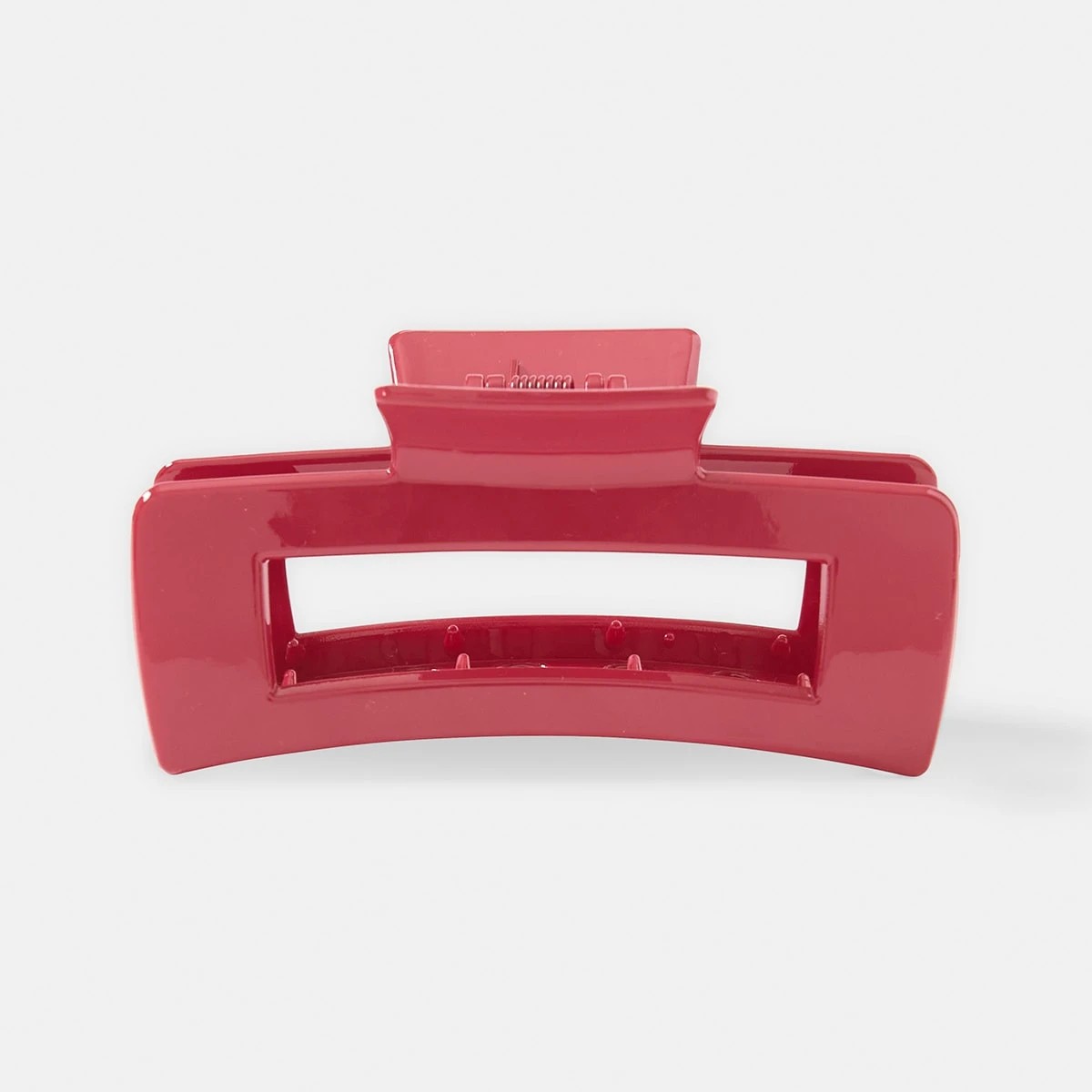 1 Red Rectangle Claw Hair Clip, 1 of 4