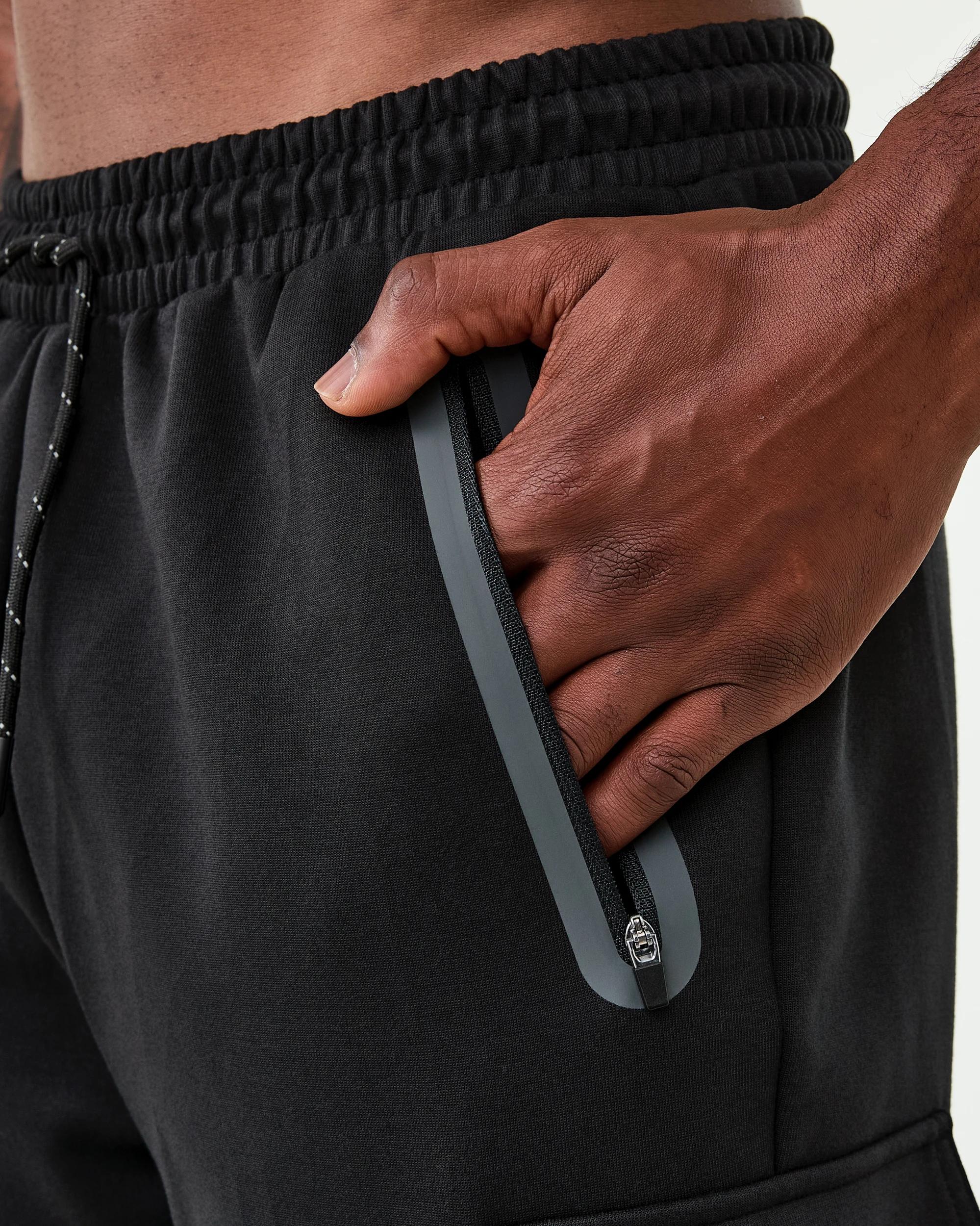 5 Active Mens Cargo Scuba Trackpants Black, 5 of 6