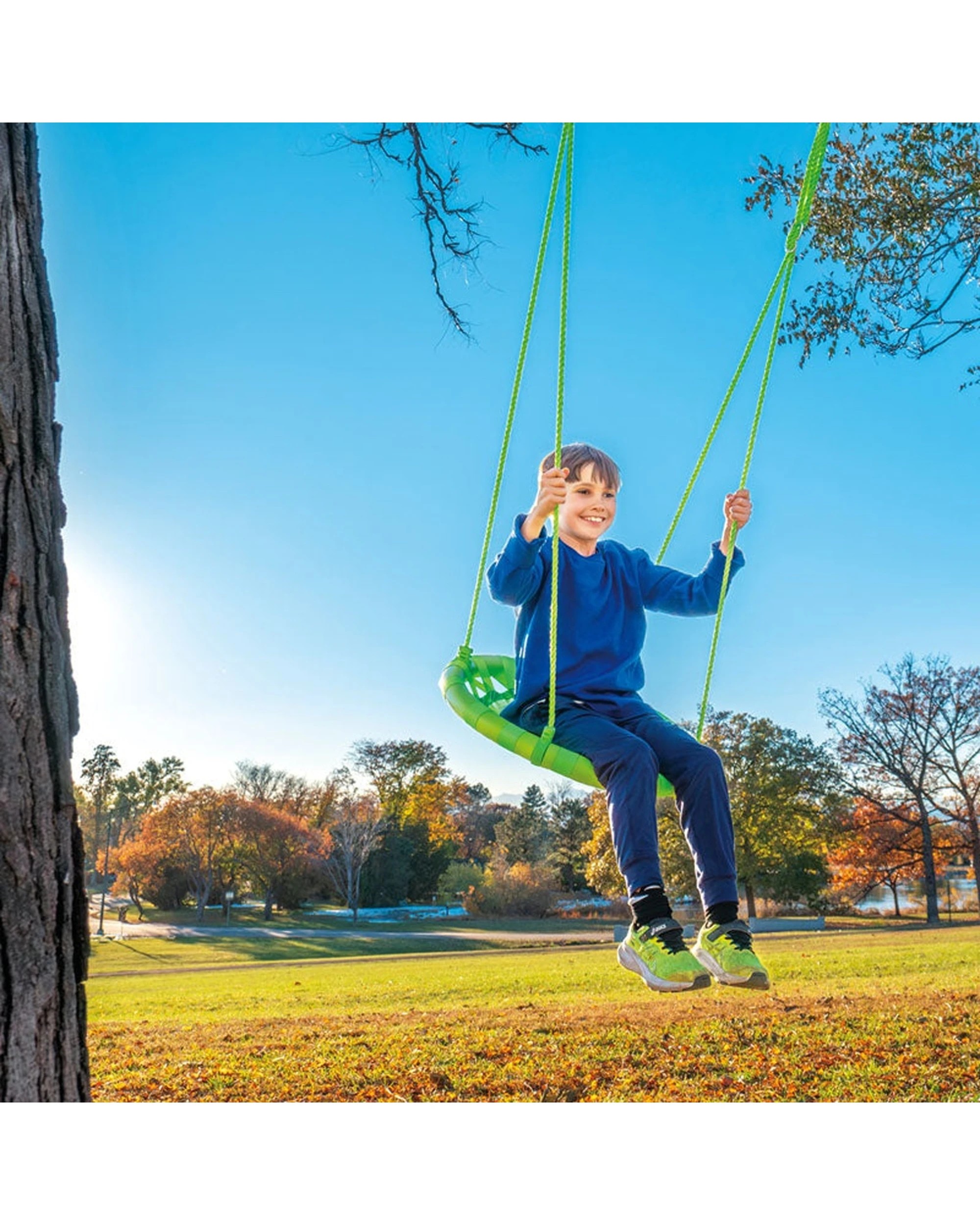 4 Trelines TreSwing Explorer Durable Nylon Swing Easy Assembly 61cm - Green, 4 of 5