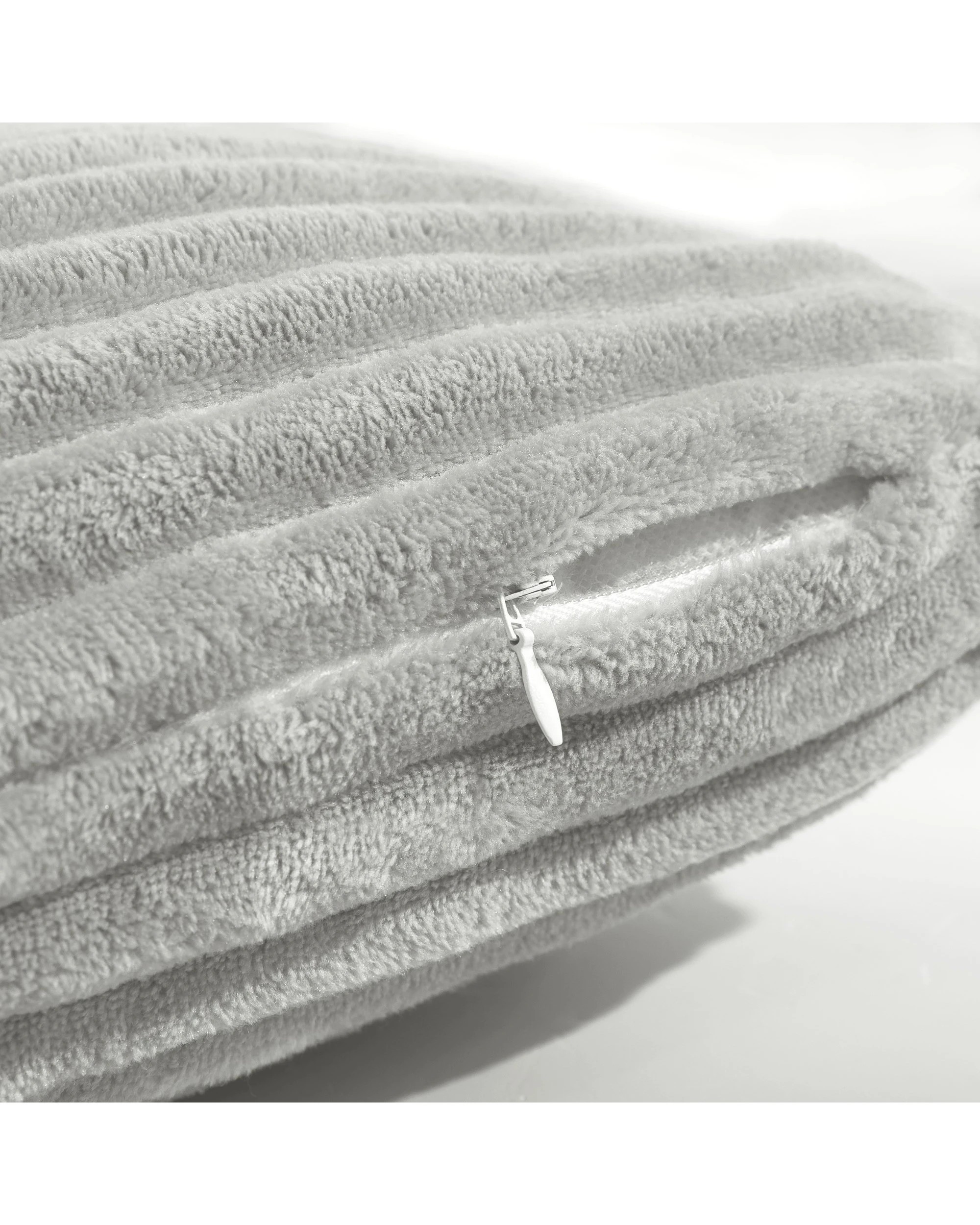 4 Dreamaker Signature Embossed Corduroy Fleece Cushion 45x45cm - Silver Grey, 4 of 7