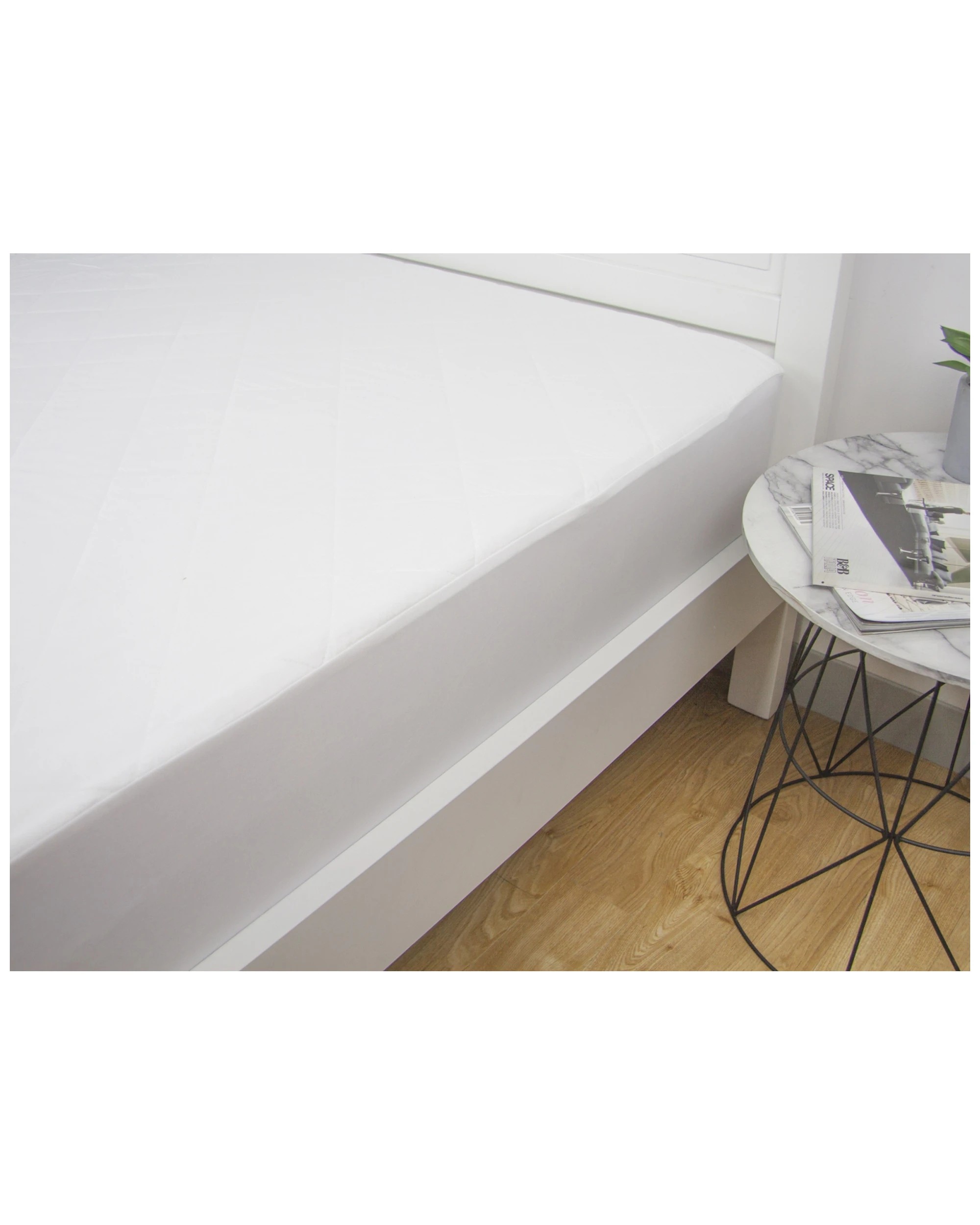 1 ARDOR Cotton Mattress Protector - King Single Bed - Breathable - Easy Fit
 - King Single Bed
 - white, 1 of 3