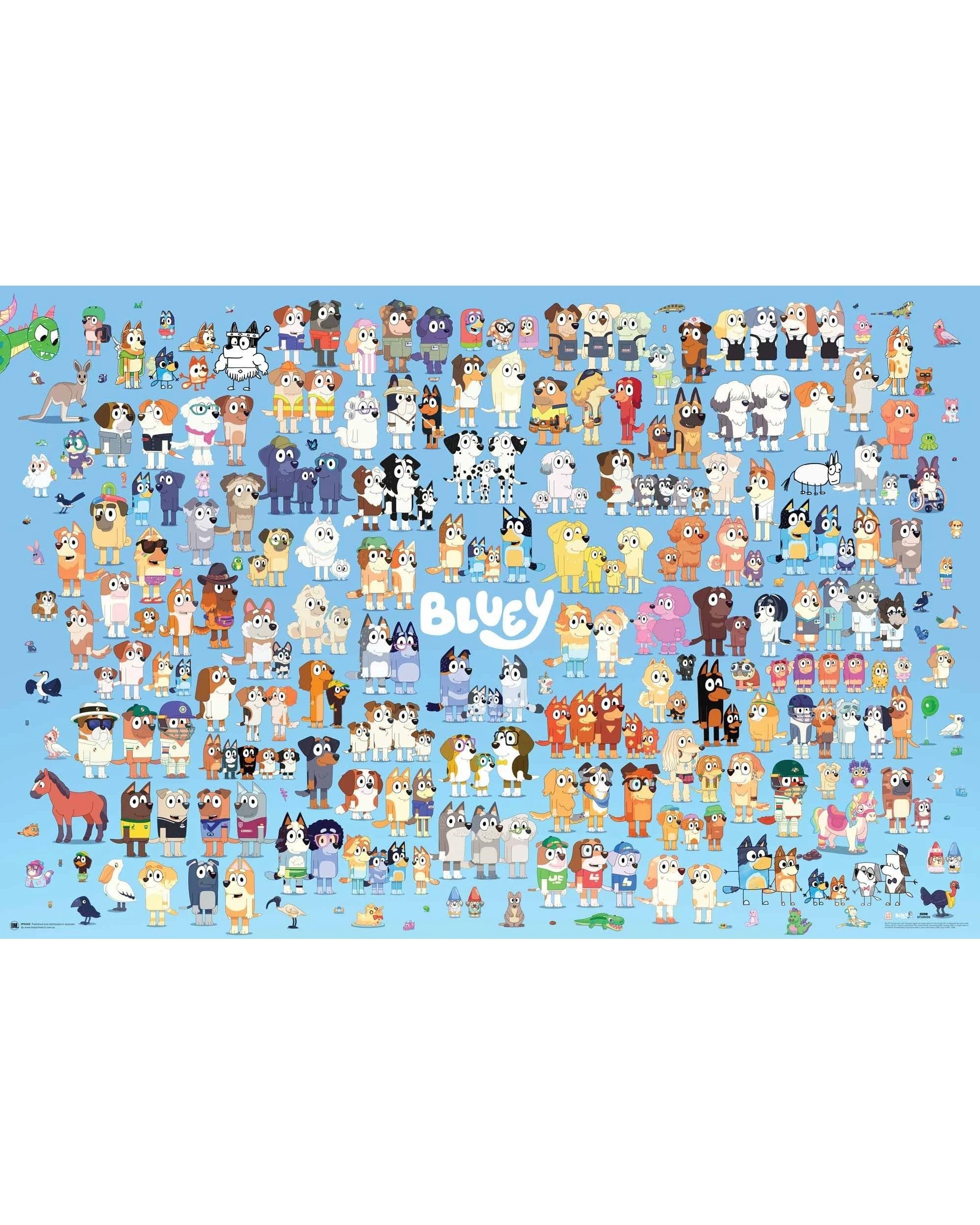 1 Bluey Characters Poster, 1 of 1