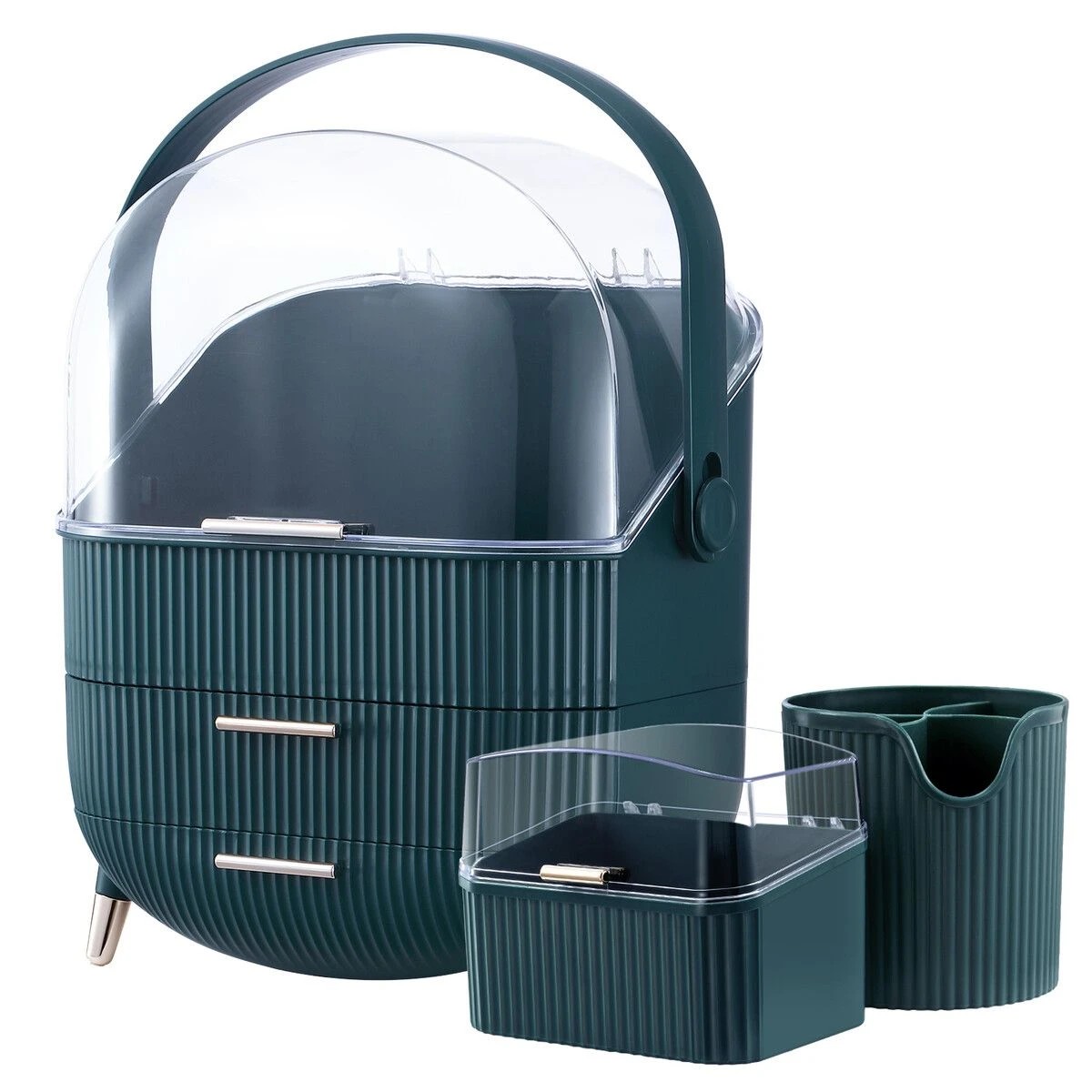 6 AUSWAY Makeup Jewellery Box Drawers Storage Case, 6 of 6