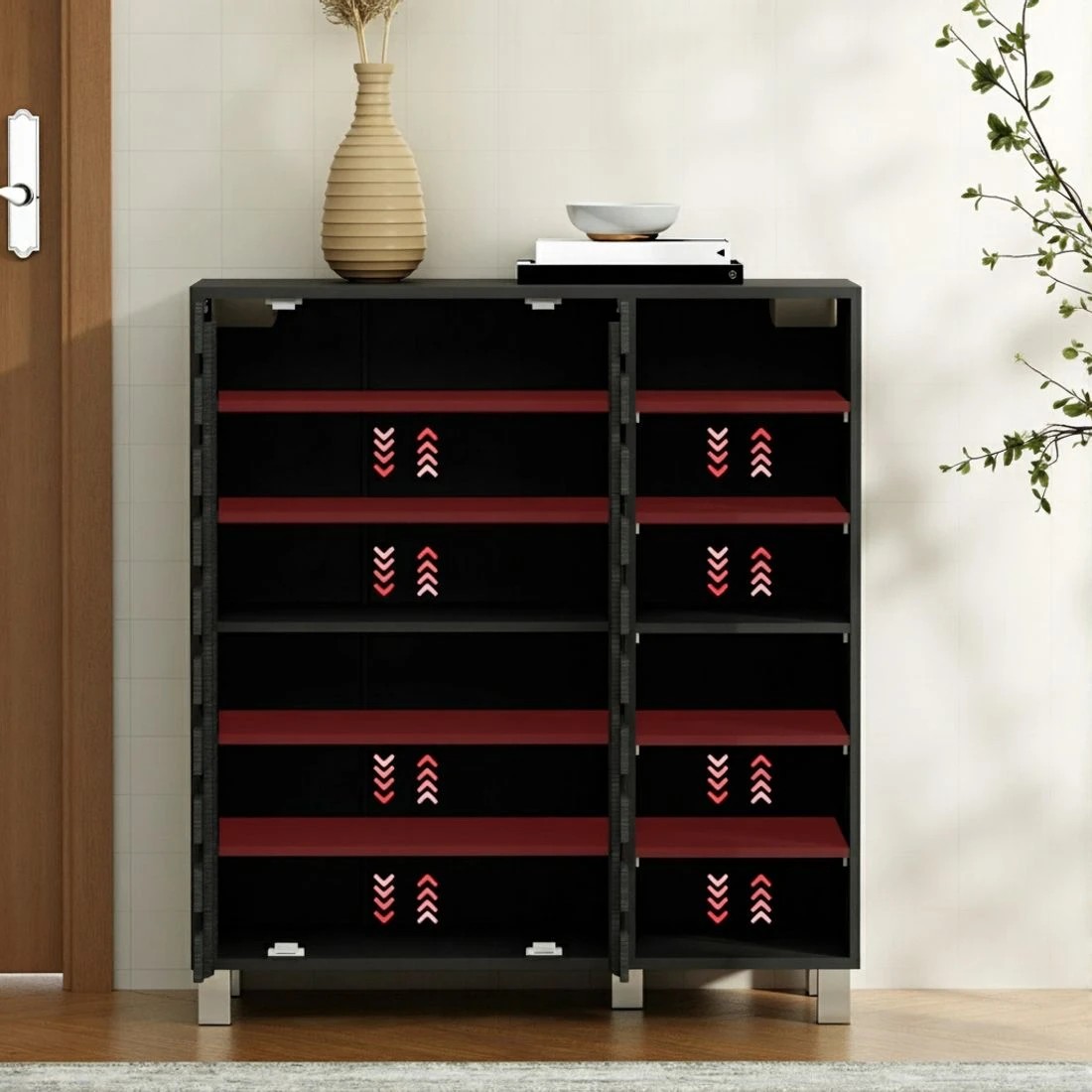 3 Artiss Shoe Rack Cabinet 6 Tier Storage Shelf - Black, 3 of 5
