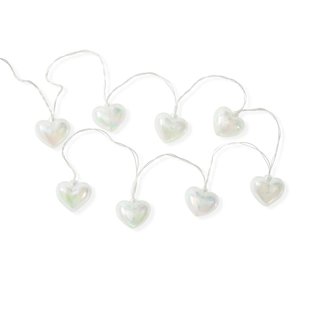 5 Iridescent Heart String Lights, 5 of 8