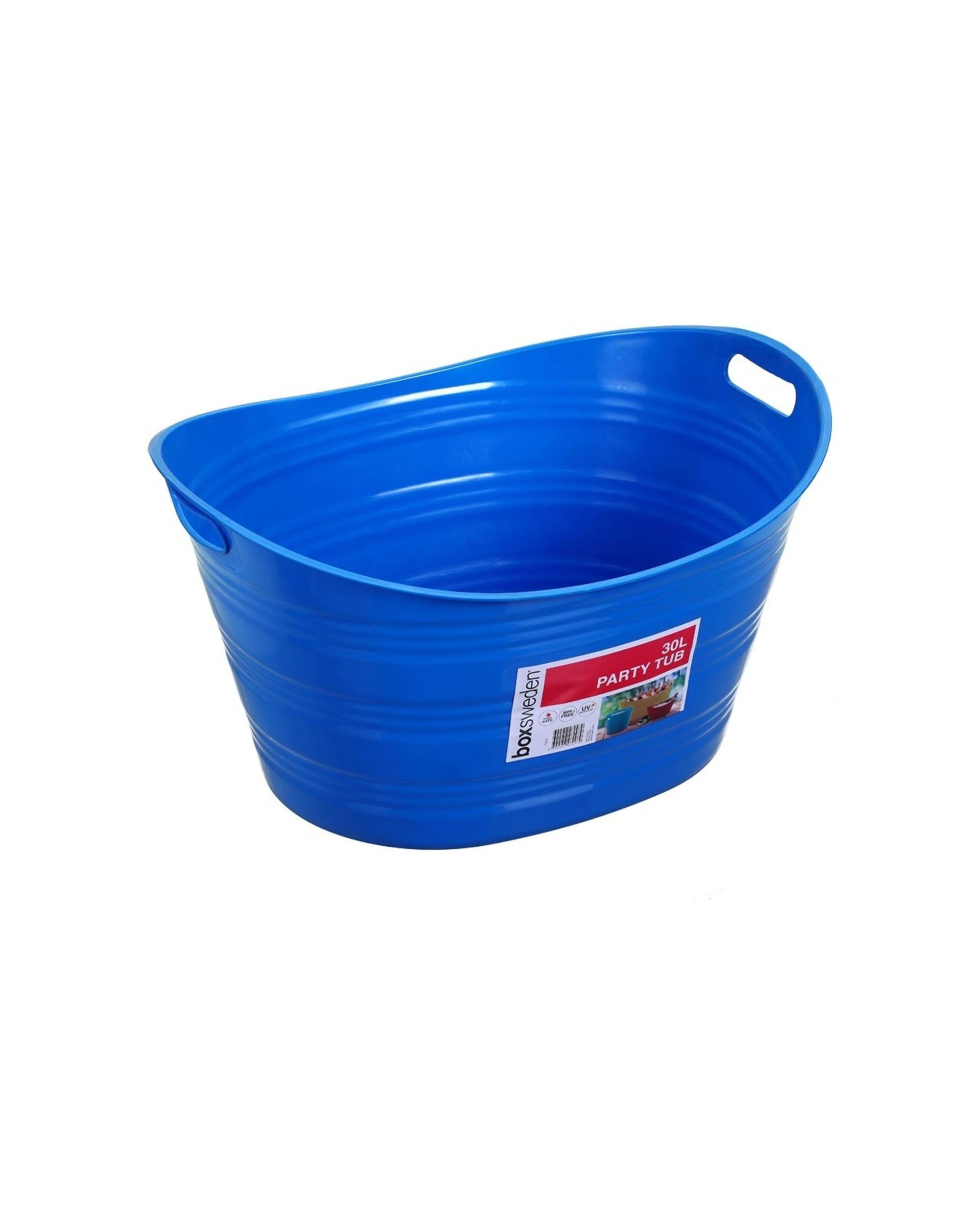 3 Boxsweden Party Tub 3PK 30 Litre Food Safe UV Resistant Plastic Containe - Assorted, 3 of 9