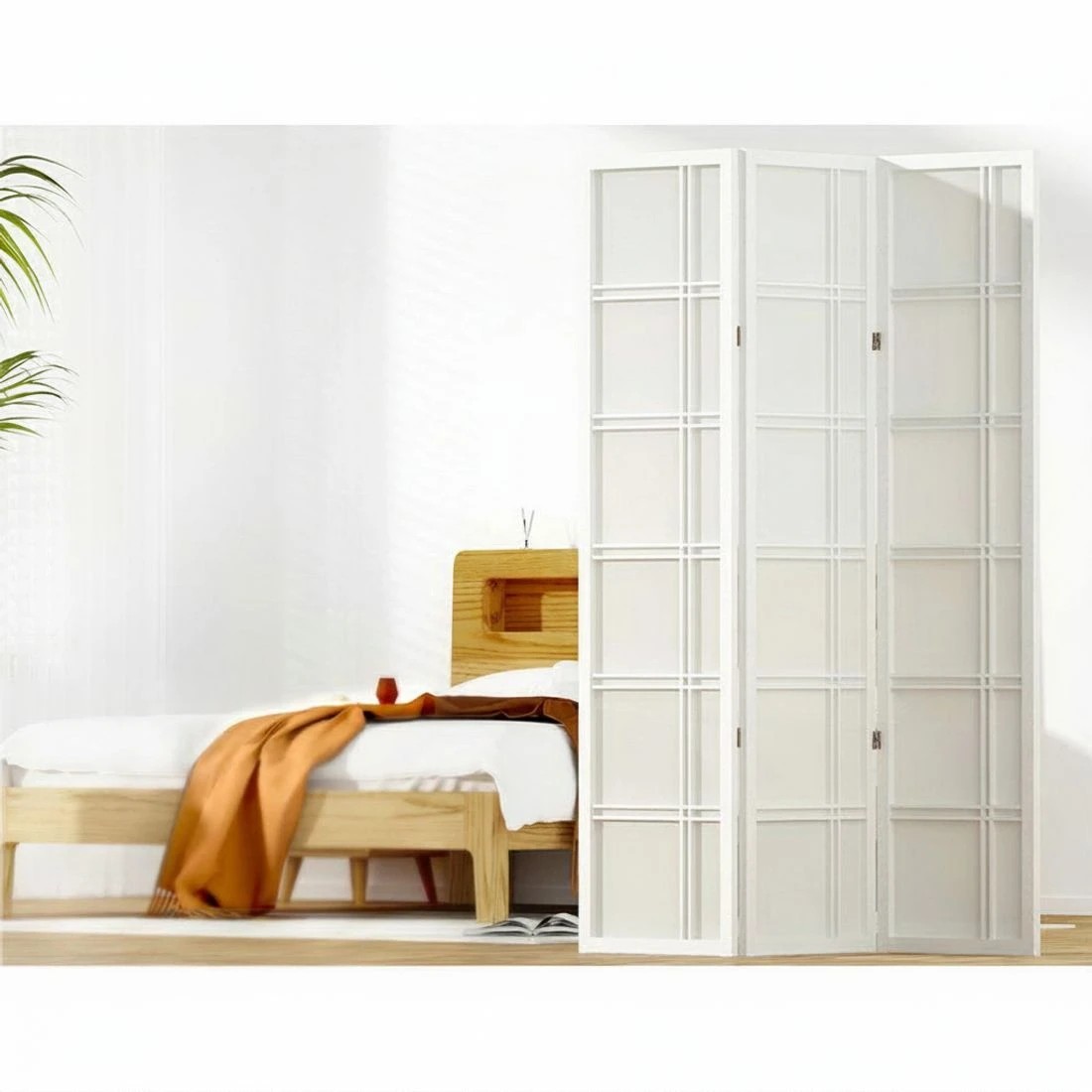 4 Artiss 3 Panel Room Divider Screen 132x179cm Nova - White, 4 of 7