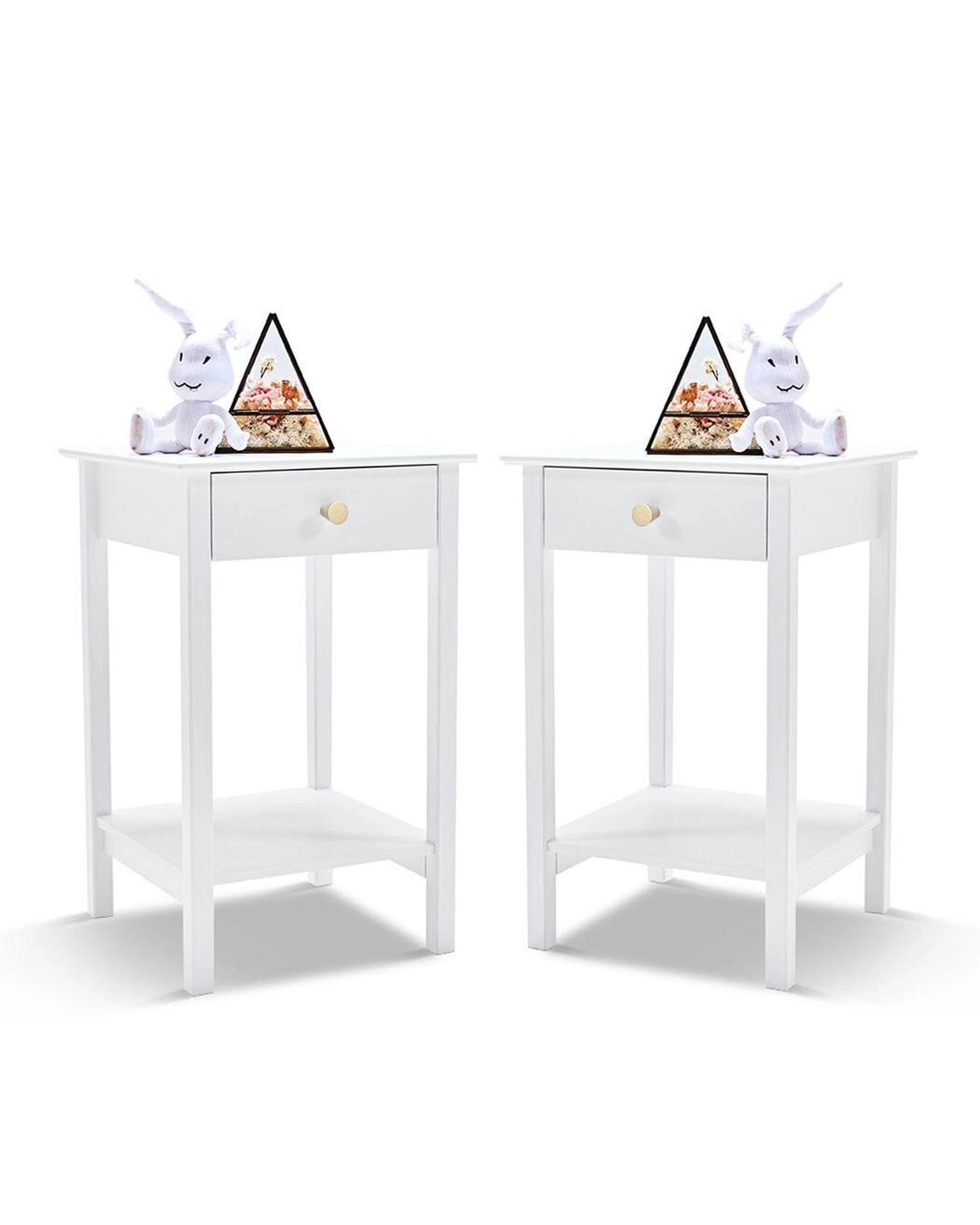 5 2 x Franco Bedside Table White, 5 of 9