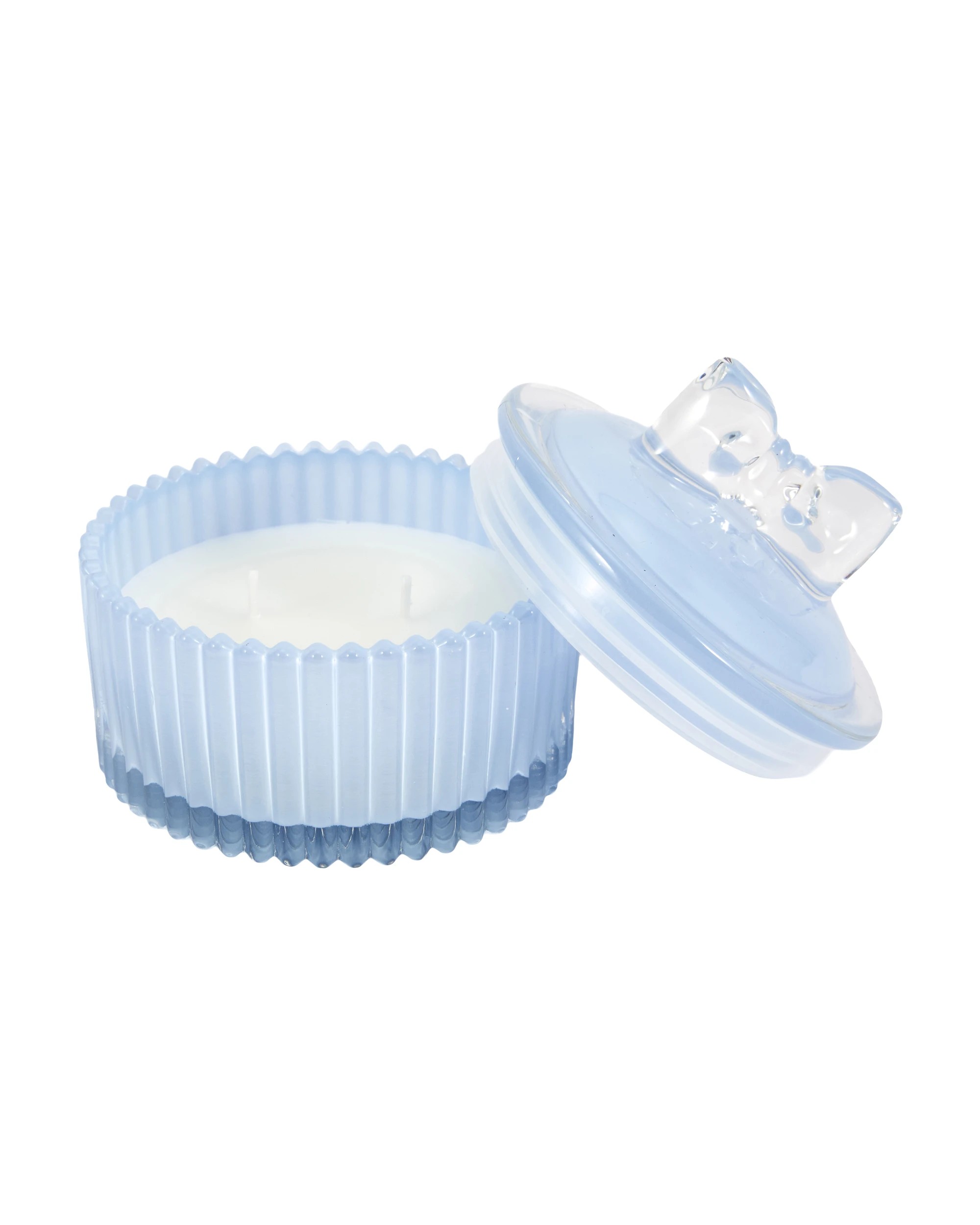 5 Blue Bow Lid Glass Candle, 5 of 6