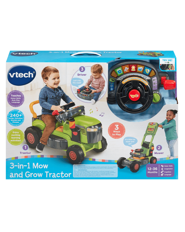 VTech 3-in-1 Mow and Grow Tractor - G