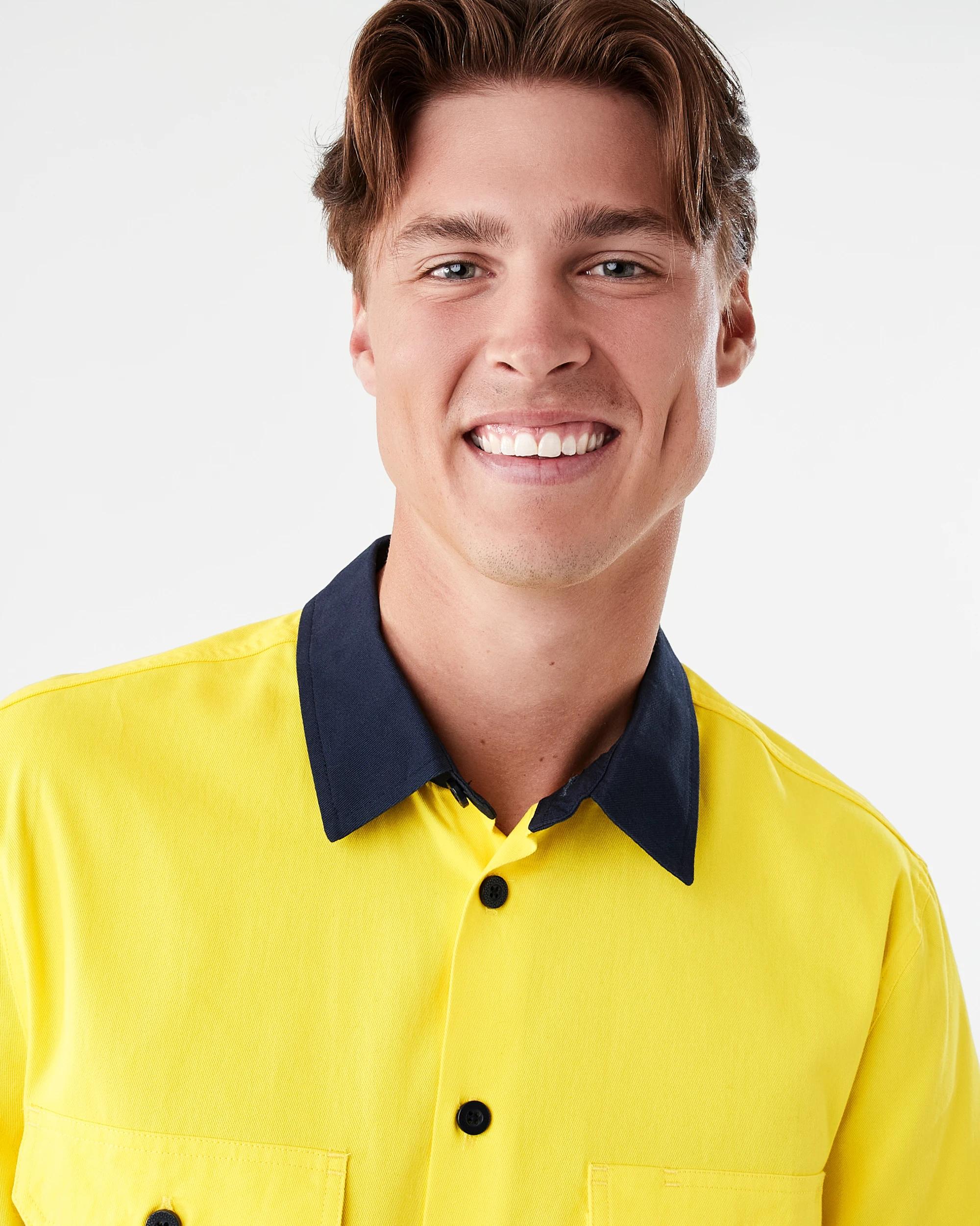 4 Workwear Hi-Visibility Short Sleeve Reflective Shirt Safety Yellow, 4 of 8