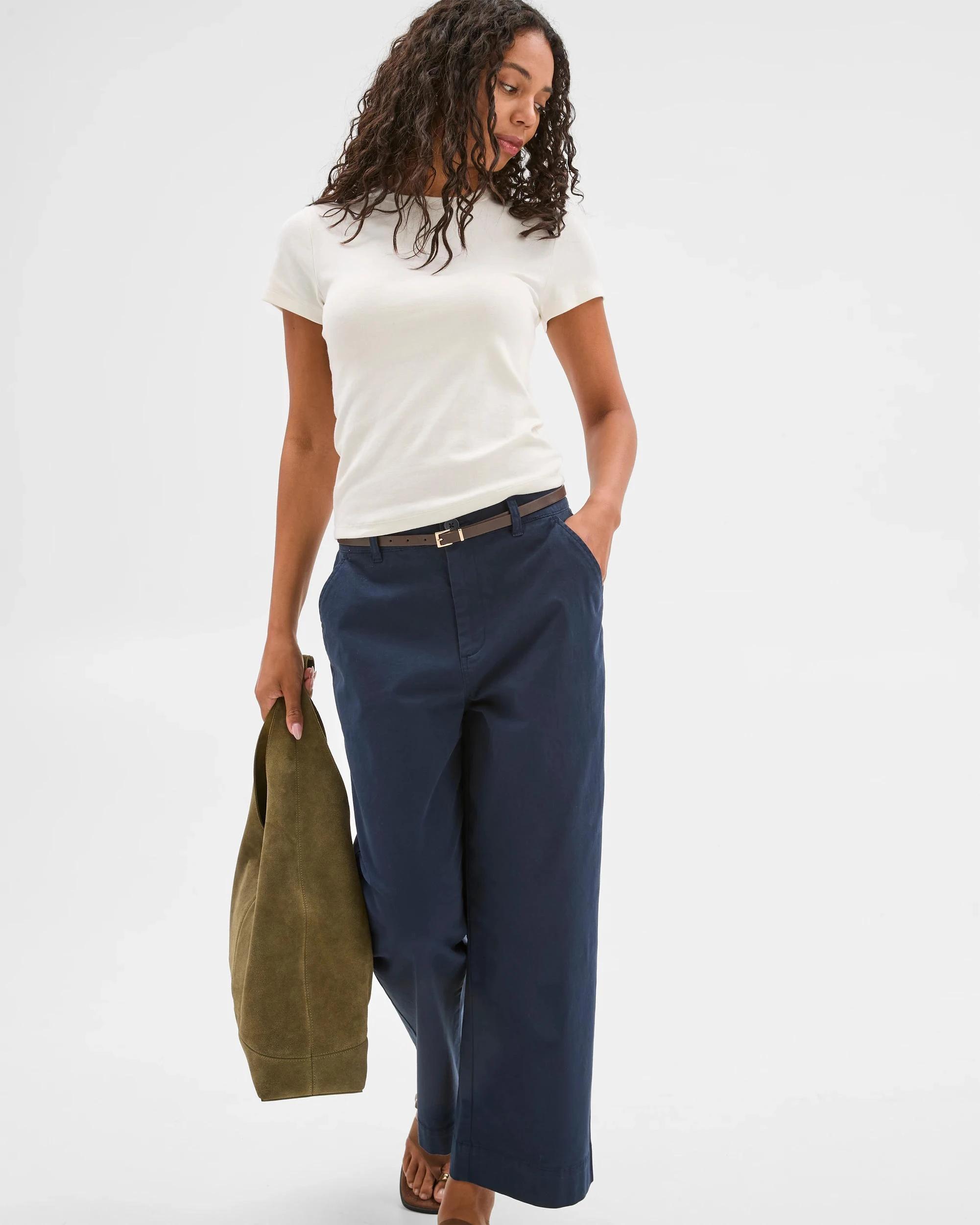 2 Target Australian Cotton Blend Stretch T-Shirt CLOUD DANCER, 2 of 6