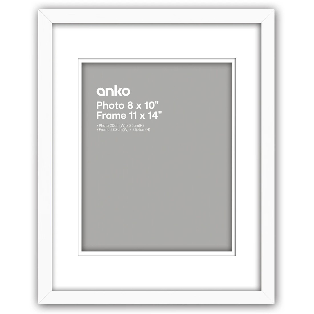 1 Nice Photo Frame - 8in. x 10in. (20cm x 25cm), White, 1 of 1