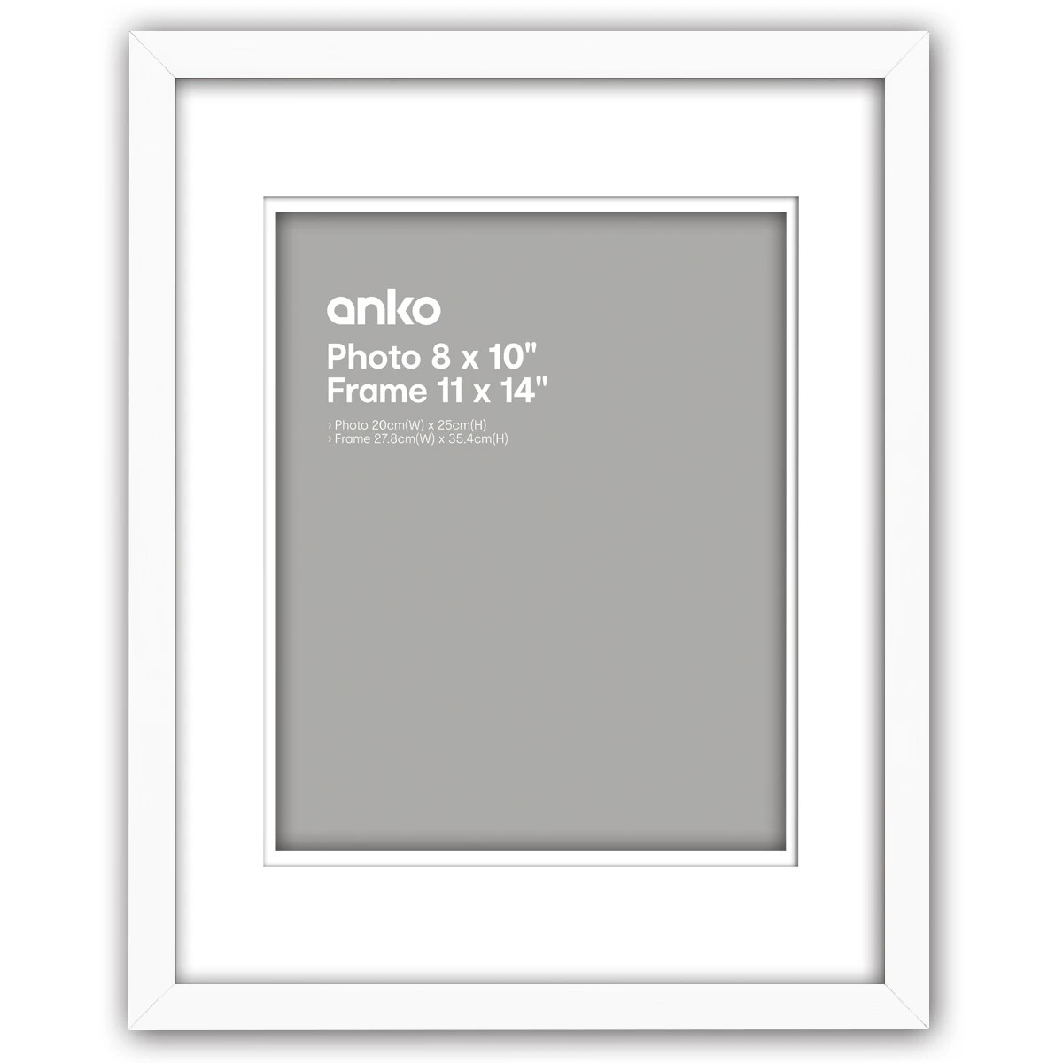 1 Nice Photo Frame - 8in. x 10in. (20cm x 25cm), White