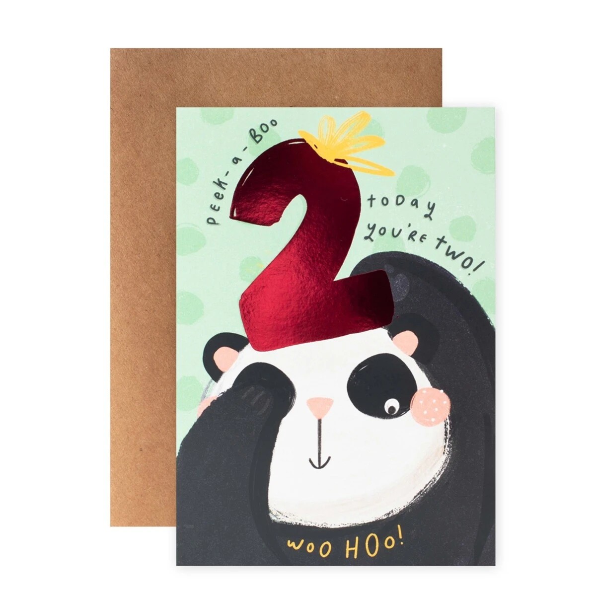 1 Connections from Hallmark 2nd Birthday Card - Peek-a-Boo Panda, 1 of 3