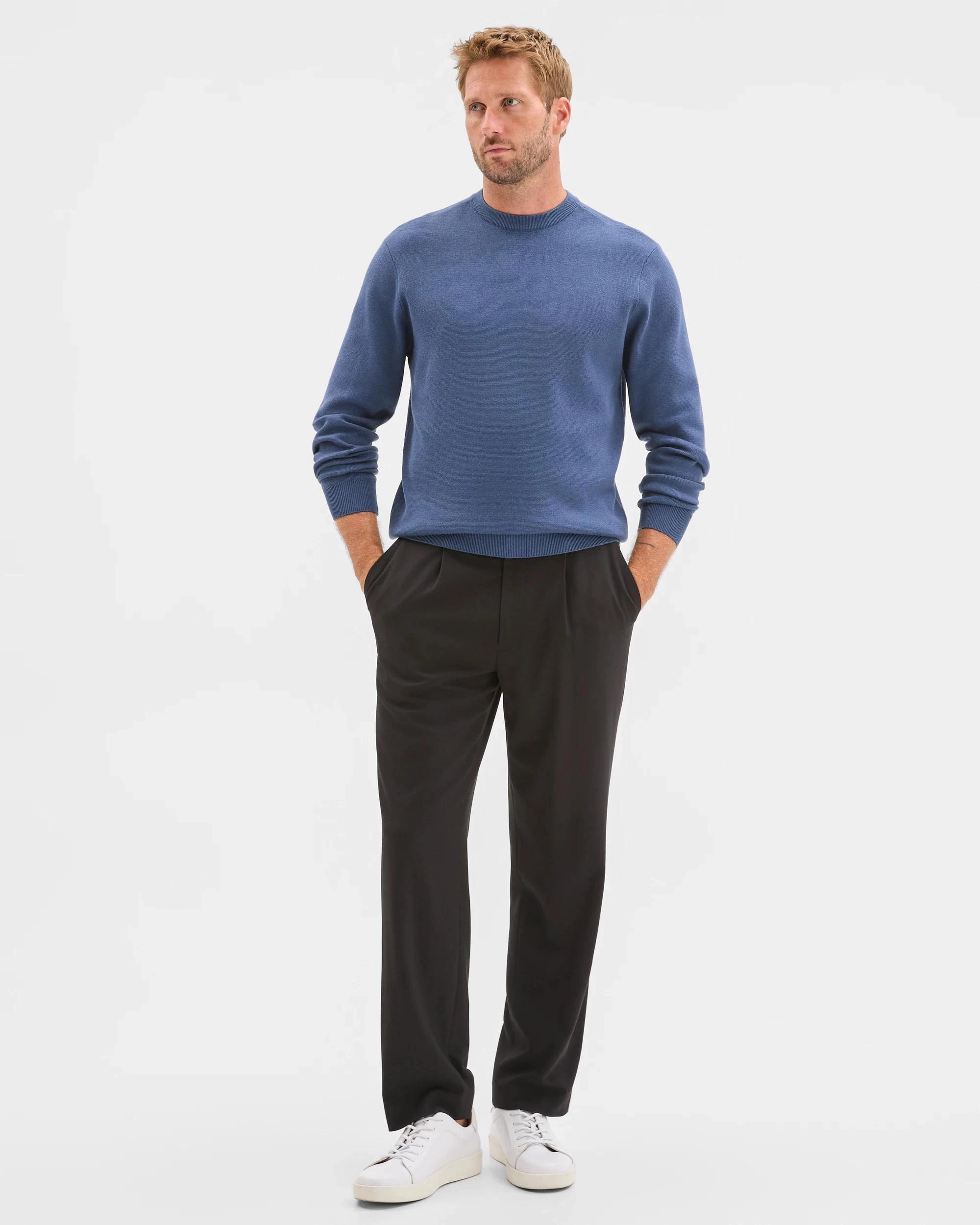 1 Preview Milano Knit Crew Neck Jumper TRUE BLUE, 1 of 5