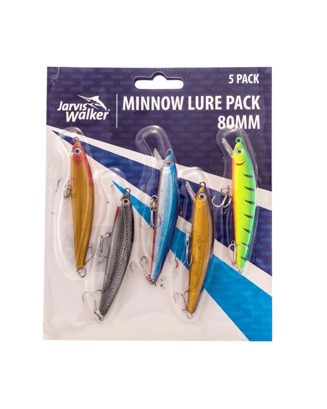 5 Pack Jarvis Walker Minnow 80mm Lure 