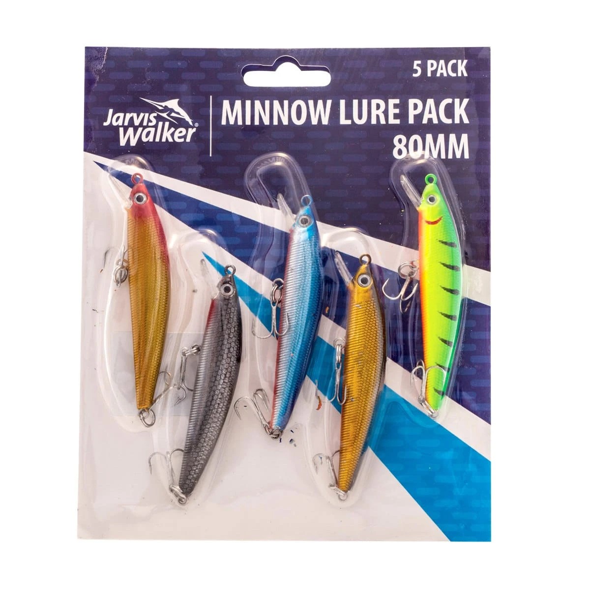 1 5 Pack Jarvis Walker Minnow 80mm Lure Pack, 1 of 5