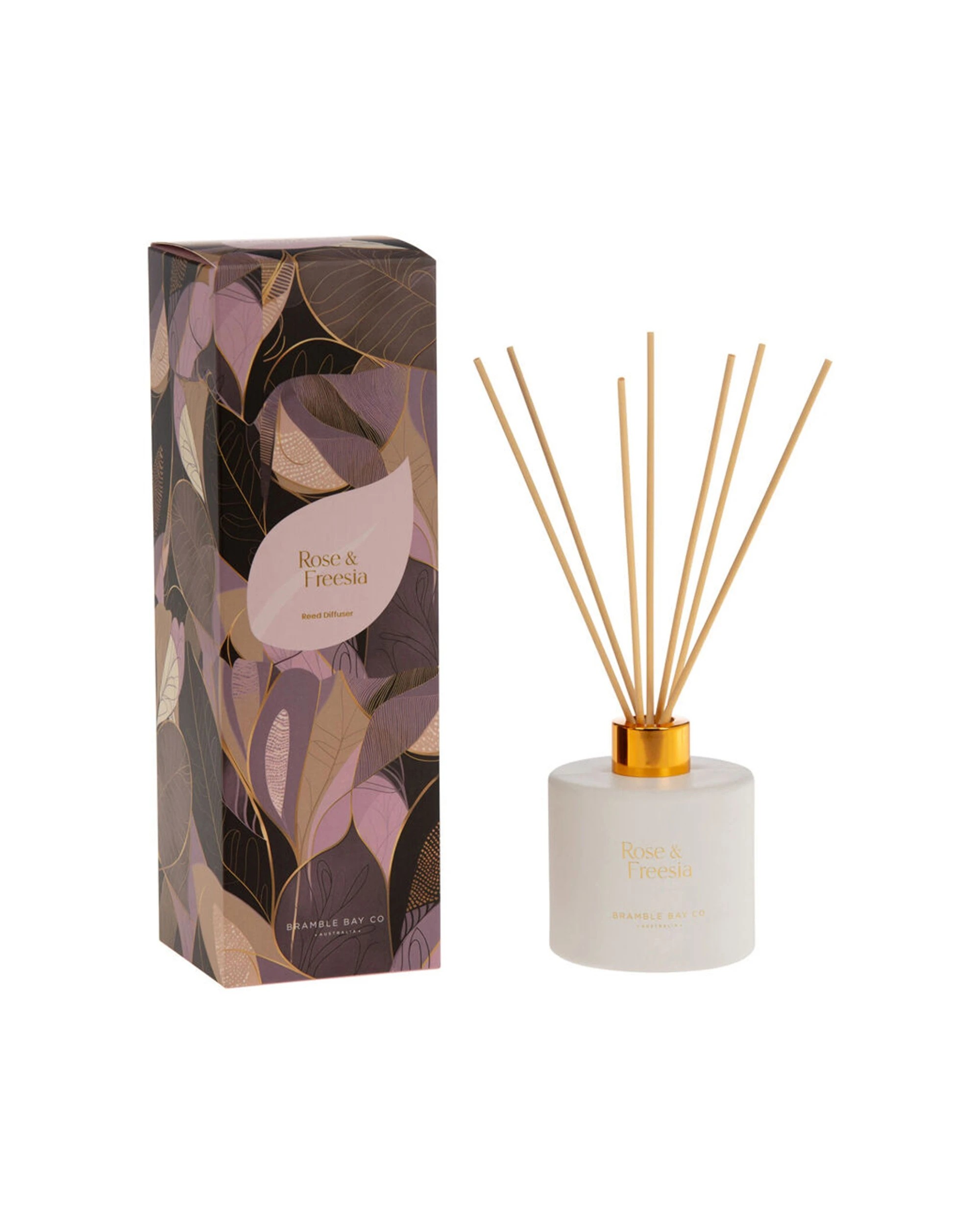 1 Bramble Bay Summer Blooms Rose & Freesia Reed Diffuser Scented Home Fragrance 180ml - White, 1 of 1