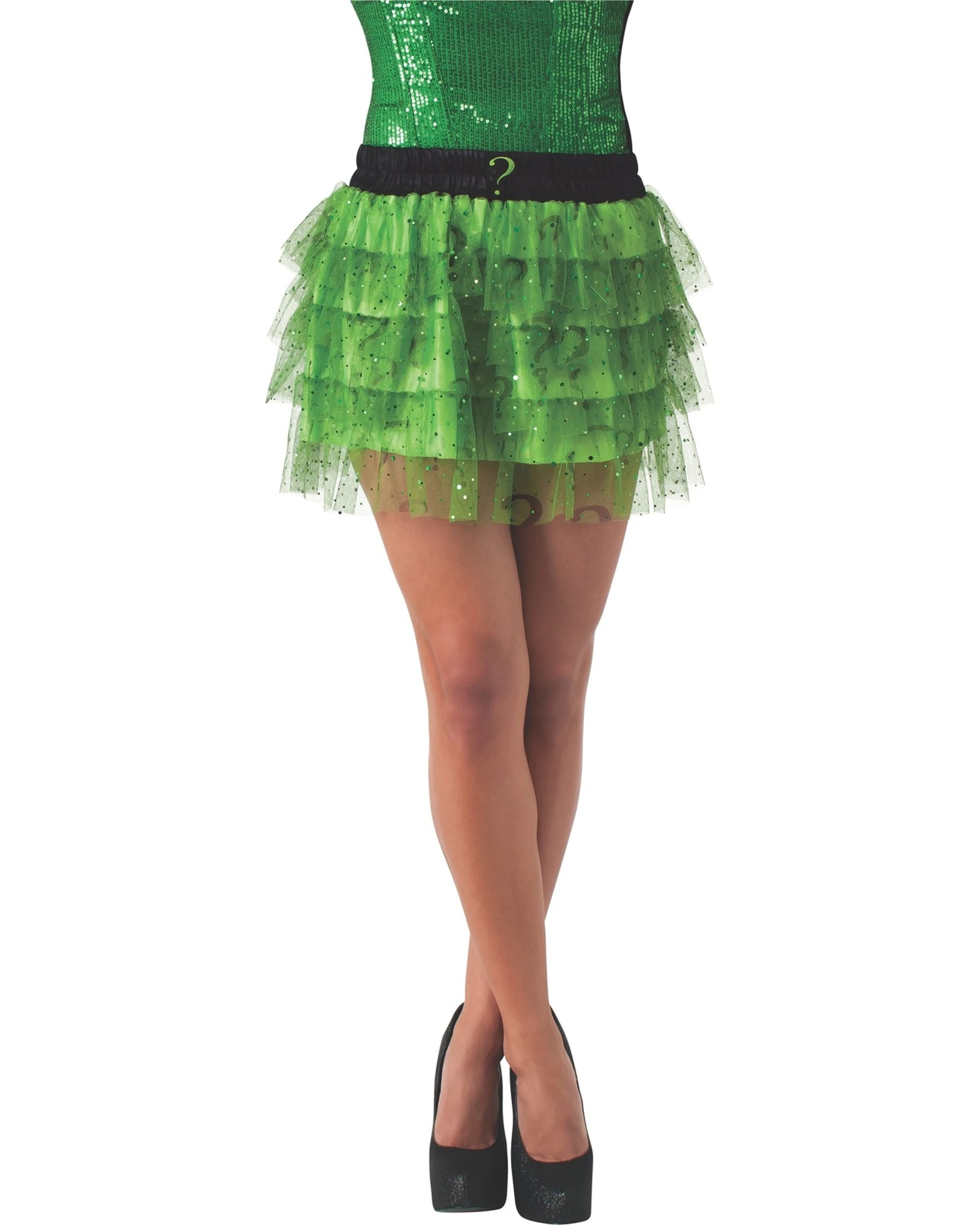 1 DC Comics The Riddler Skirt Penguin Two Face Adult Size Standard - Green, 1 of 3